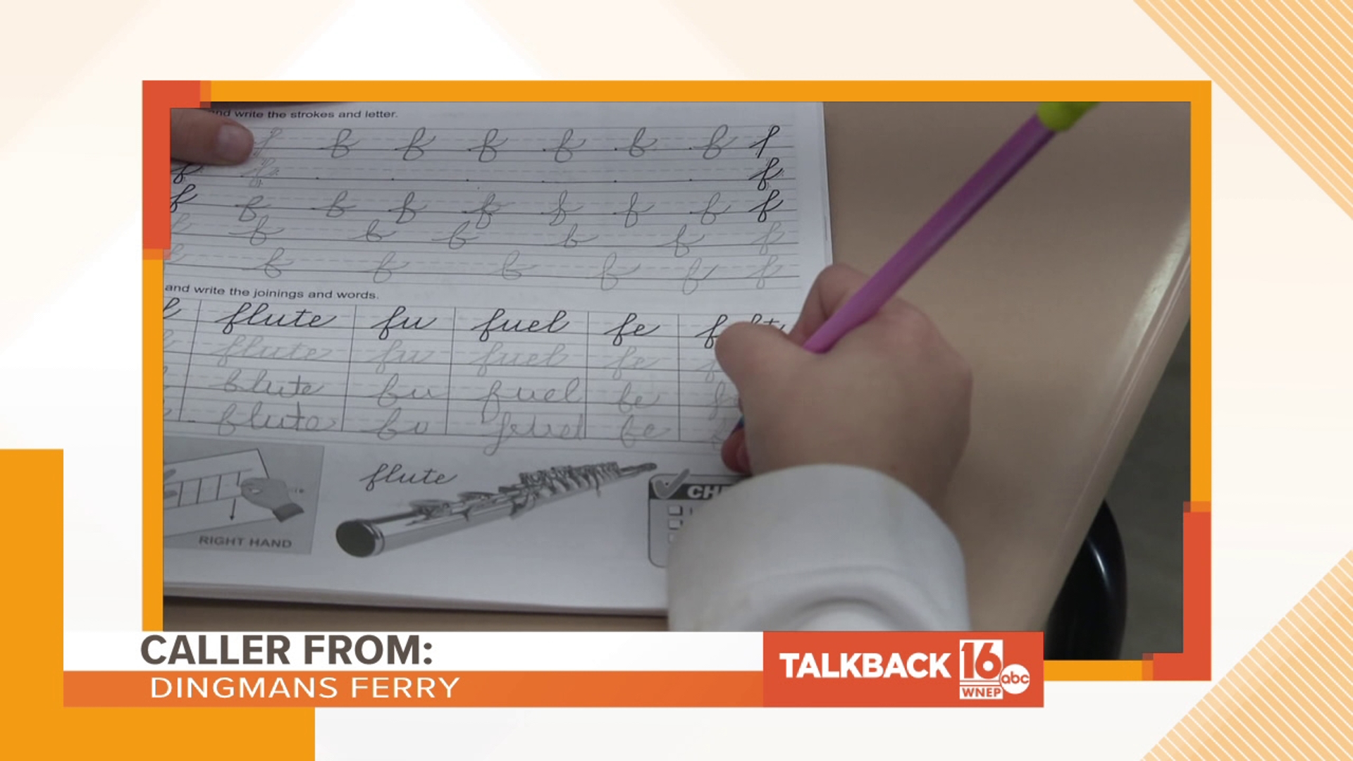 Cursive Speaking Example Cursive writing calls and anchor attire | Talkback 16 | wnep.com