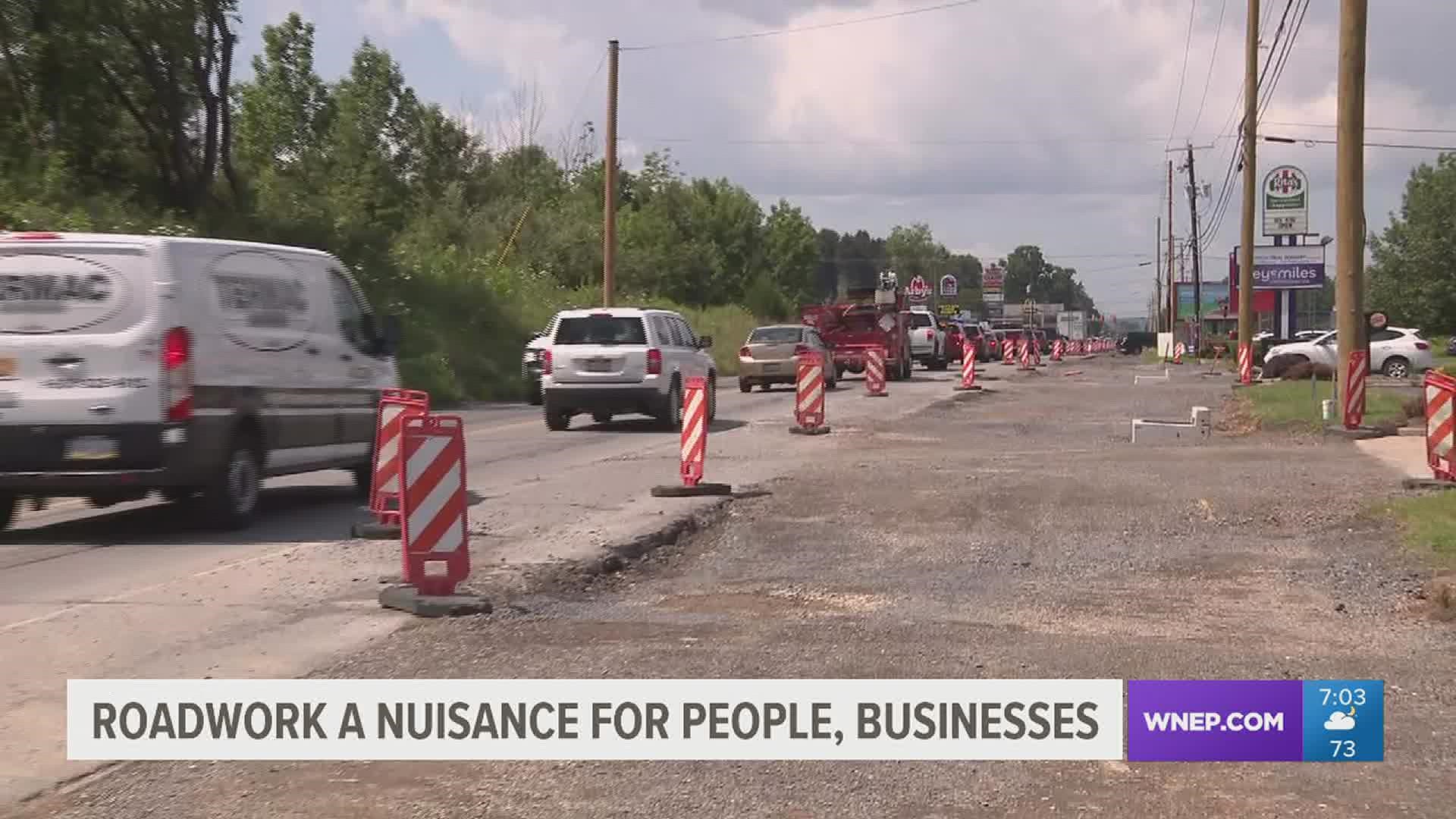 Five months into a huge road reconstruction project in Carbon County and people and businesses say they wish it was over.