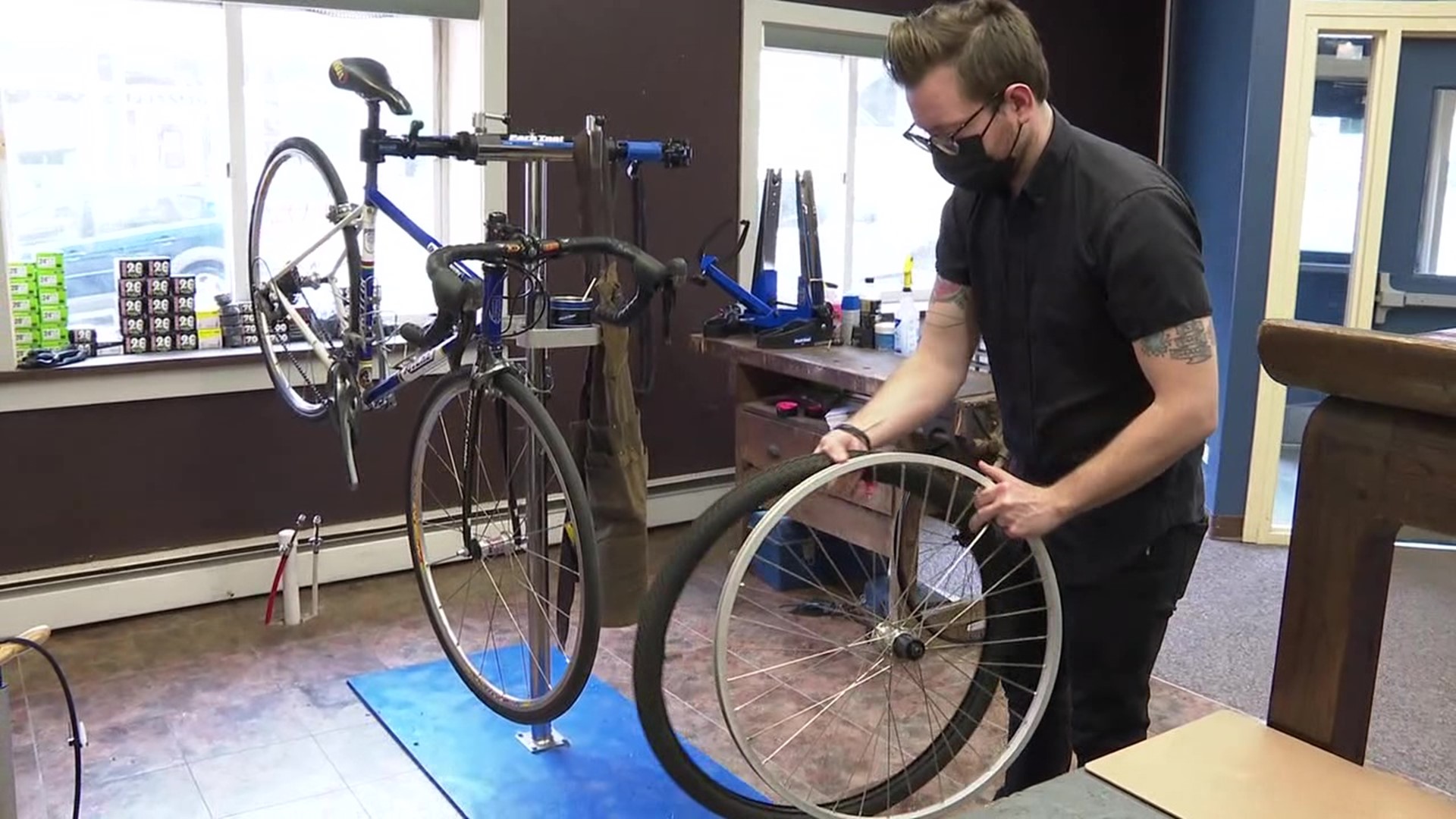 Newswatch 16's Marshall Keely explains the owner's plan to gain traction as production issues in the industry have made bikes hard to come by.