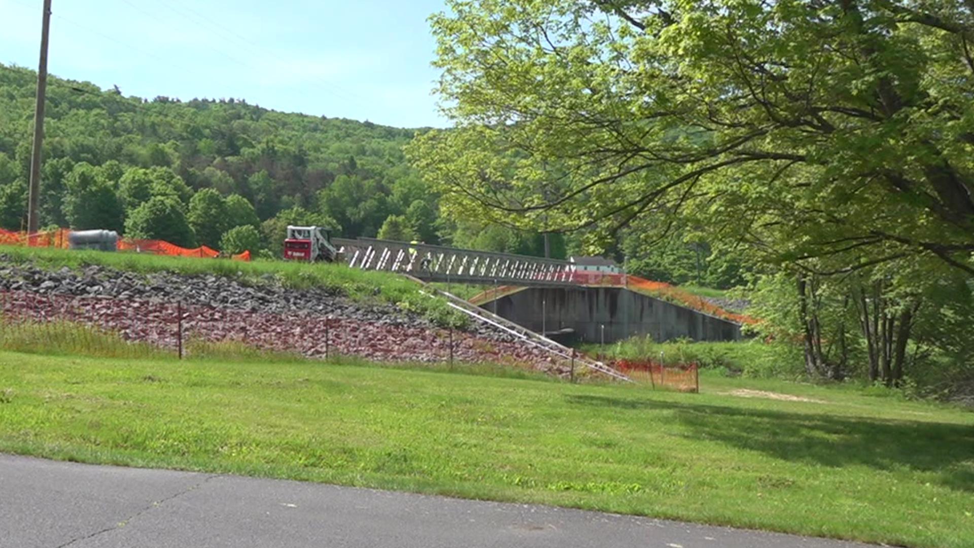 A pedestrian bridge will soon connect two sections of the park.