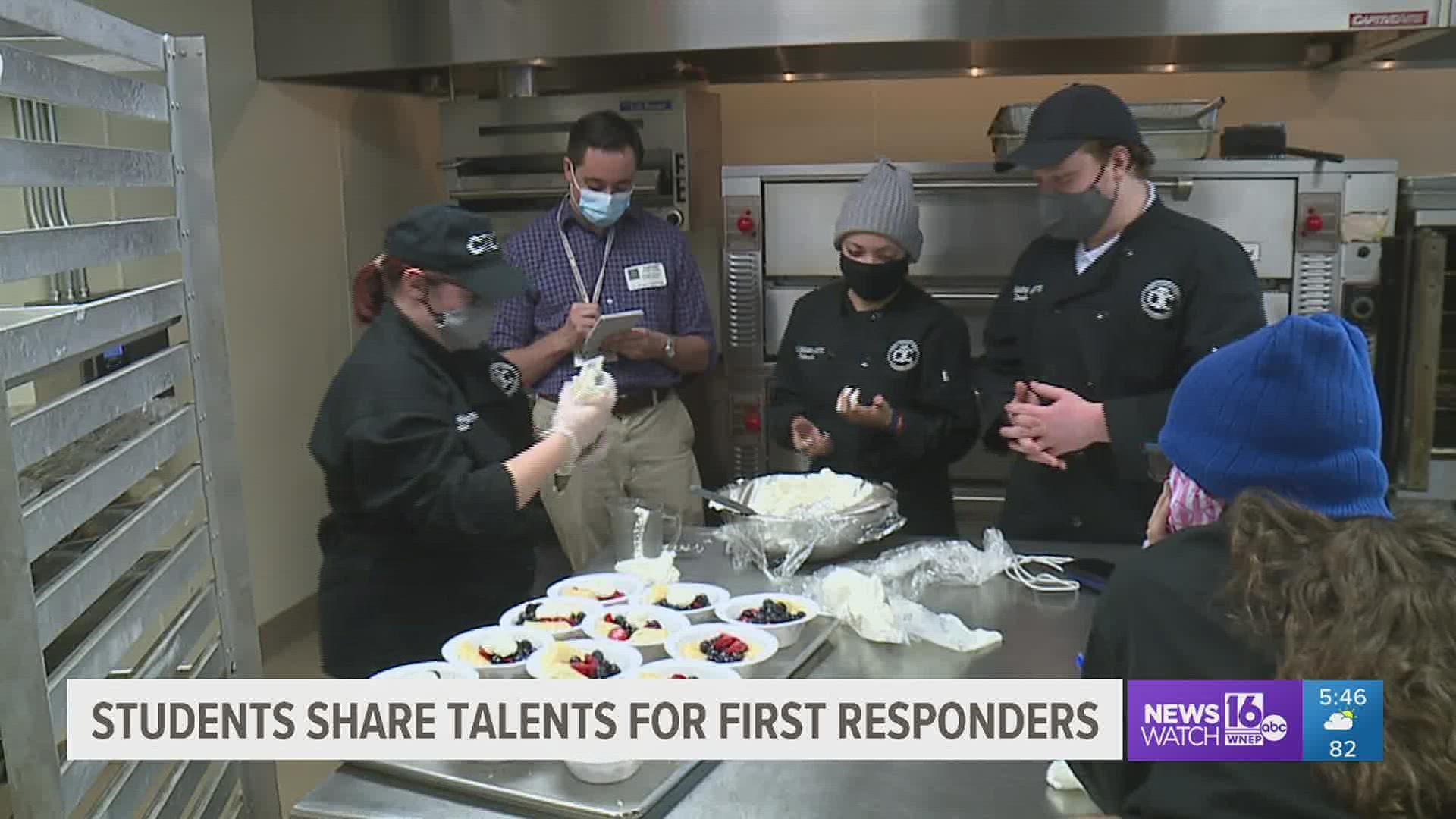 Some high school students from our area are using their skills in the kitchen to say thank you to local first responders.