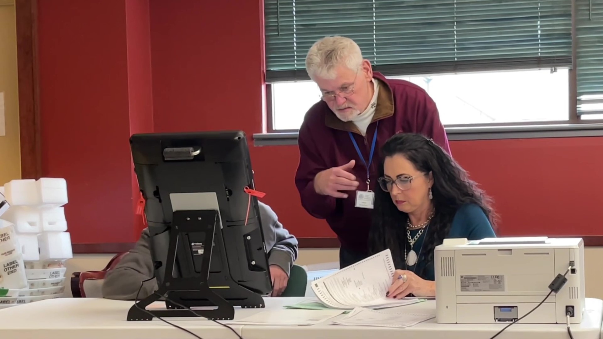 Bureau of Elections officials and volunteers are sorting through provisional ballots filed when polling places in the county ran out of paper.