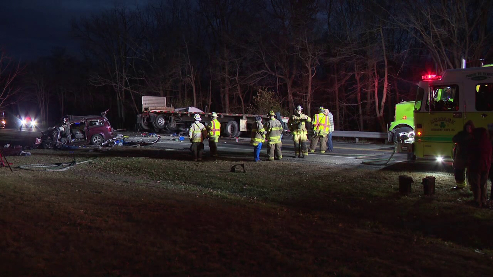 Officials confirmed a person is dead after a crash Thursday afternoon on Morea Road in Mahanoy Township.