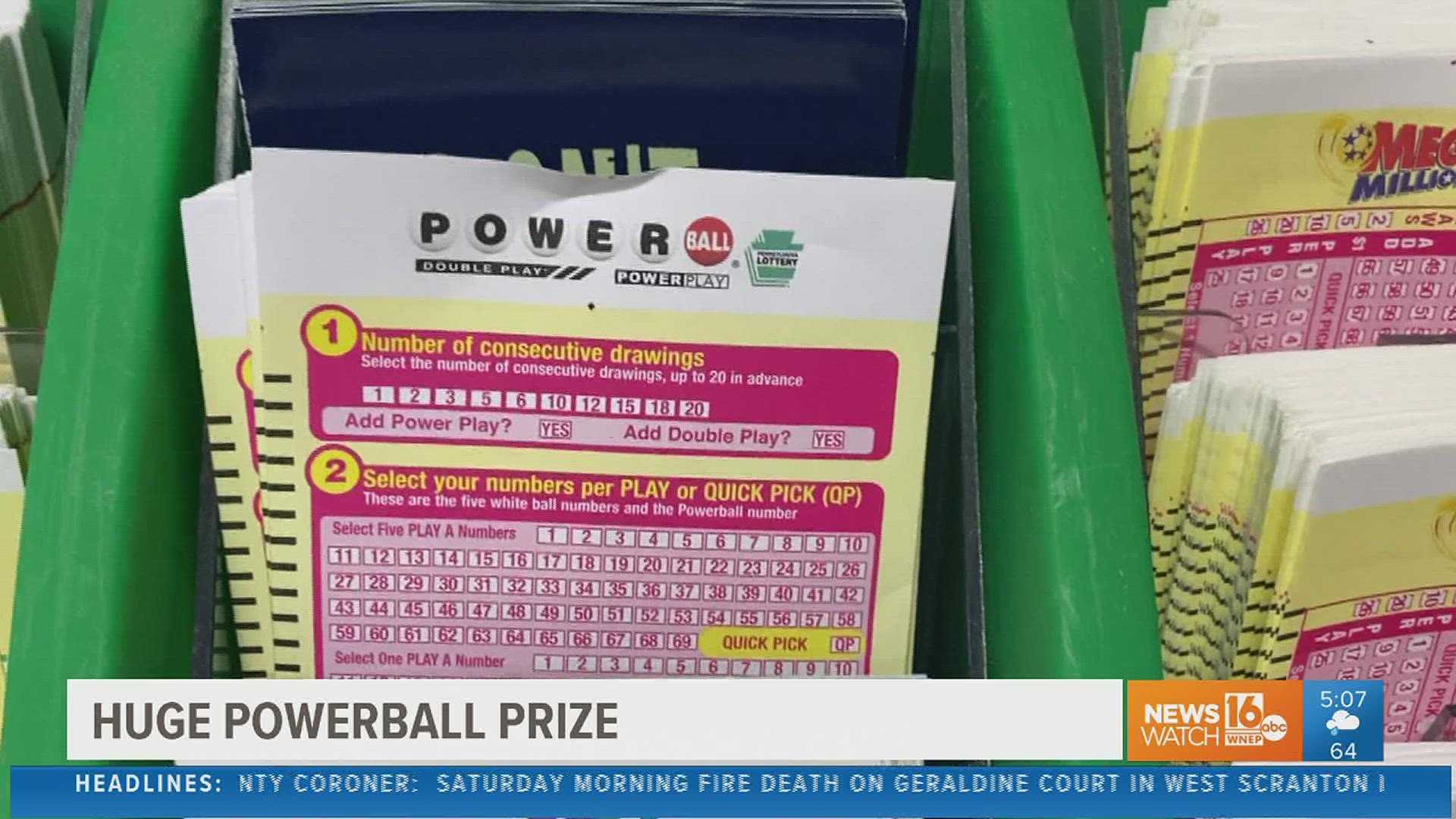 Tens of millions is up for grabs Monday night. The Powerball jackpot is $670 million!