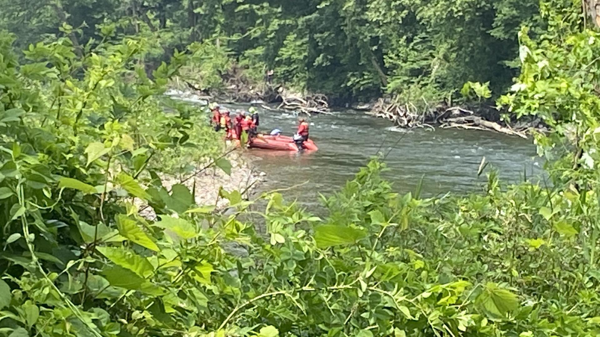 A kayaker remains missing after his group capsized in Loyalsock Creek's fast waters.