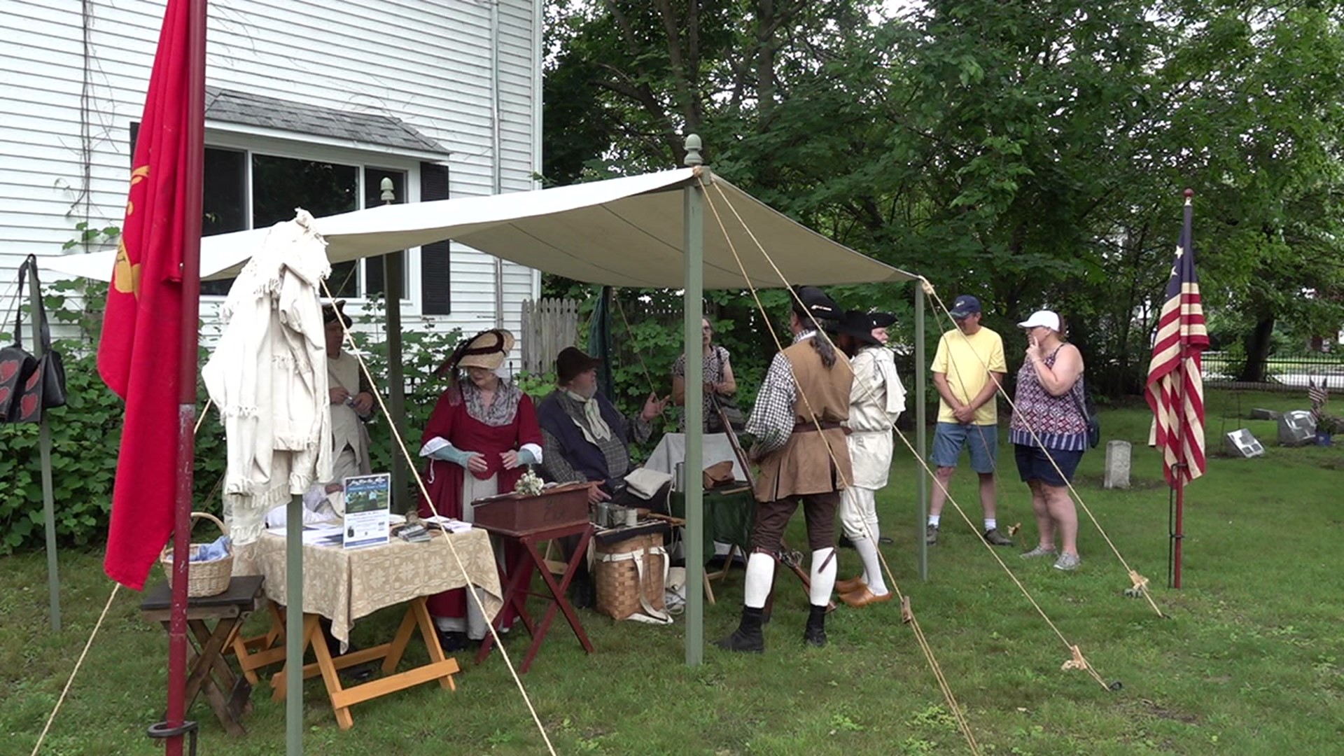 Folks recognized the area's involvement in the Revolutionary War and honored those who lost their lives in a battle at the "First to Fall" event.