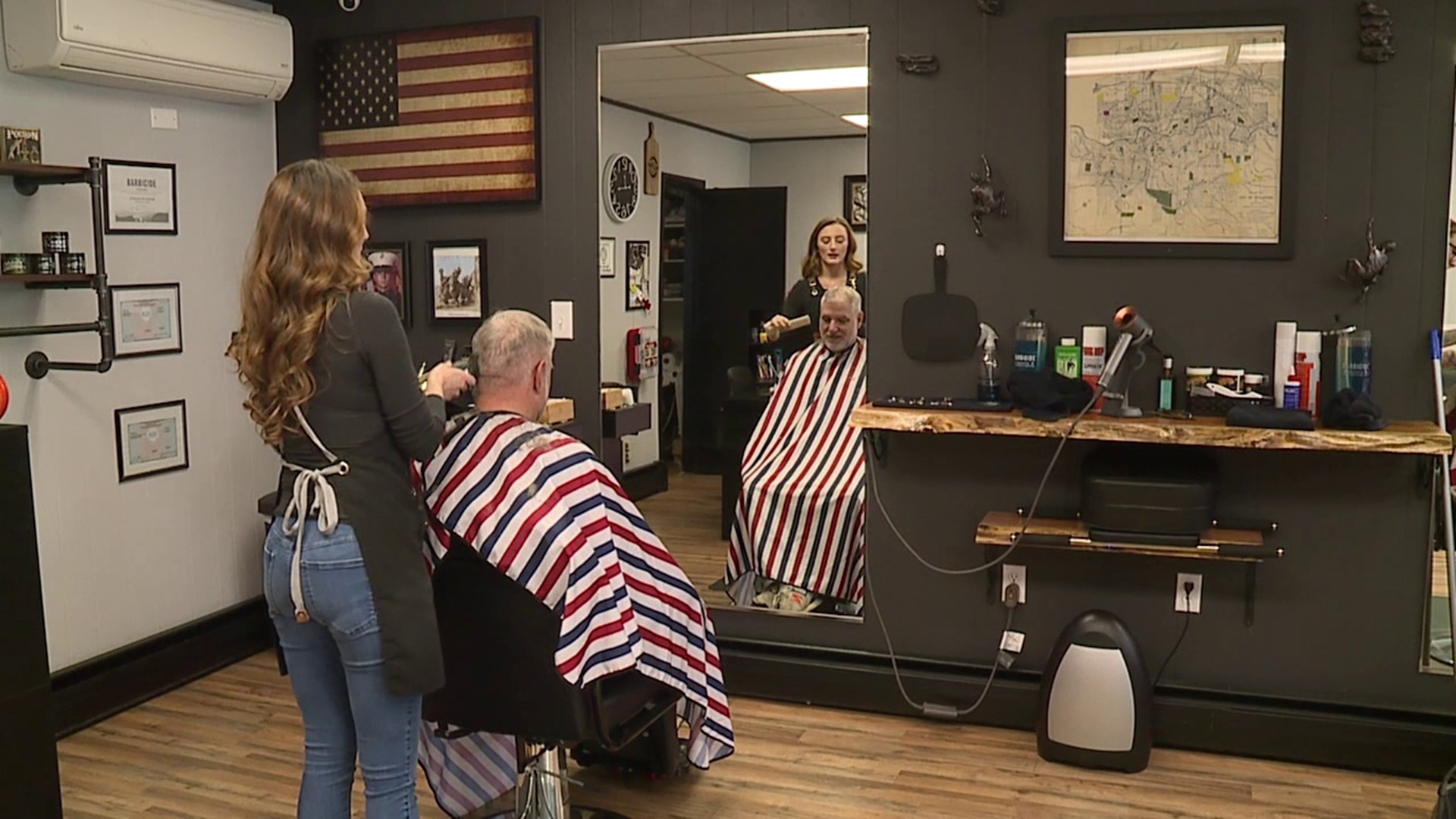 A salon in Lackawanna County was doing its part to honor veterans in the area on Saturday.