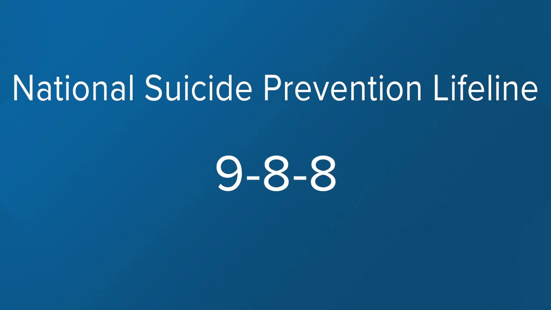Getting help in a mental health crisis is now just three digits away.