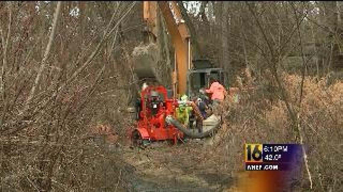 Ruptured Pipe Leaked Raw Sewage into Solomon Creek | wnep.com