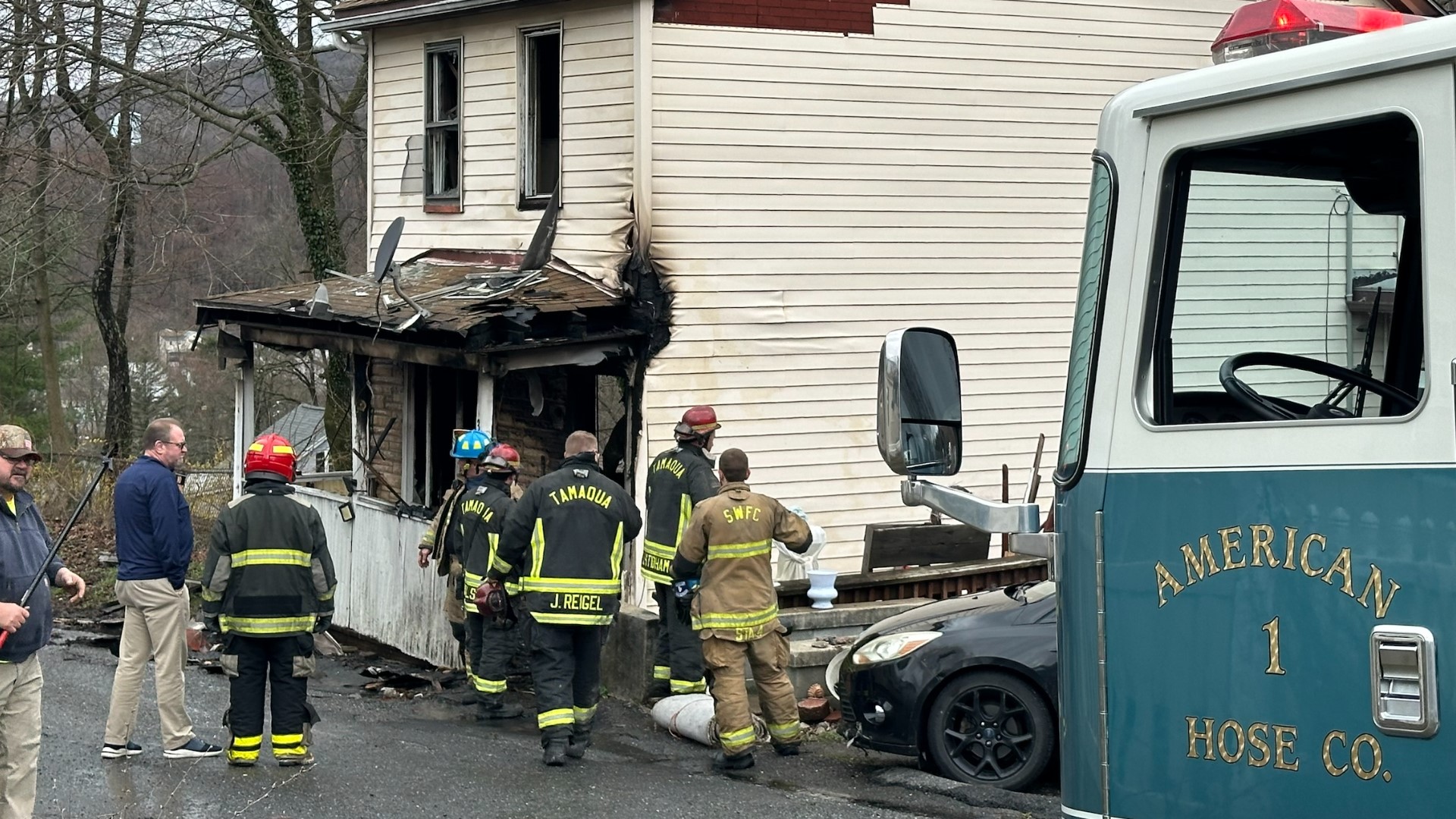 The fire in Tamaqua started around 10 a.m. Thursday.