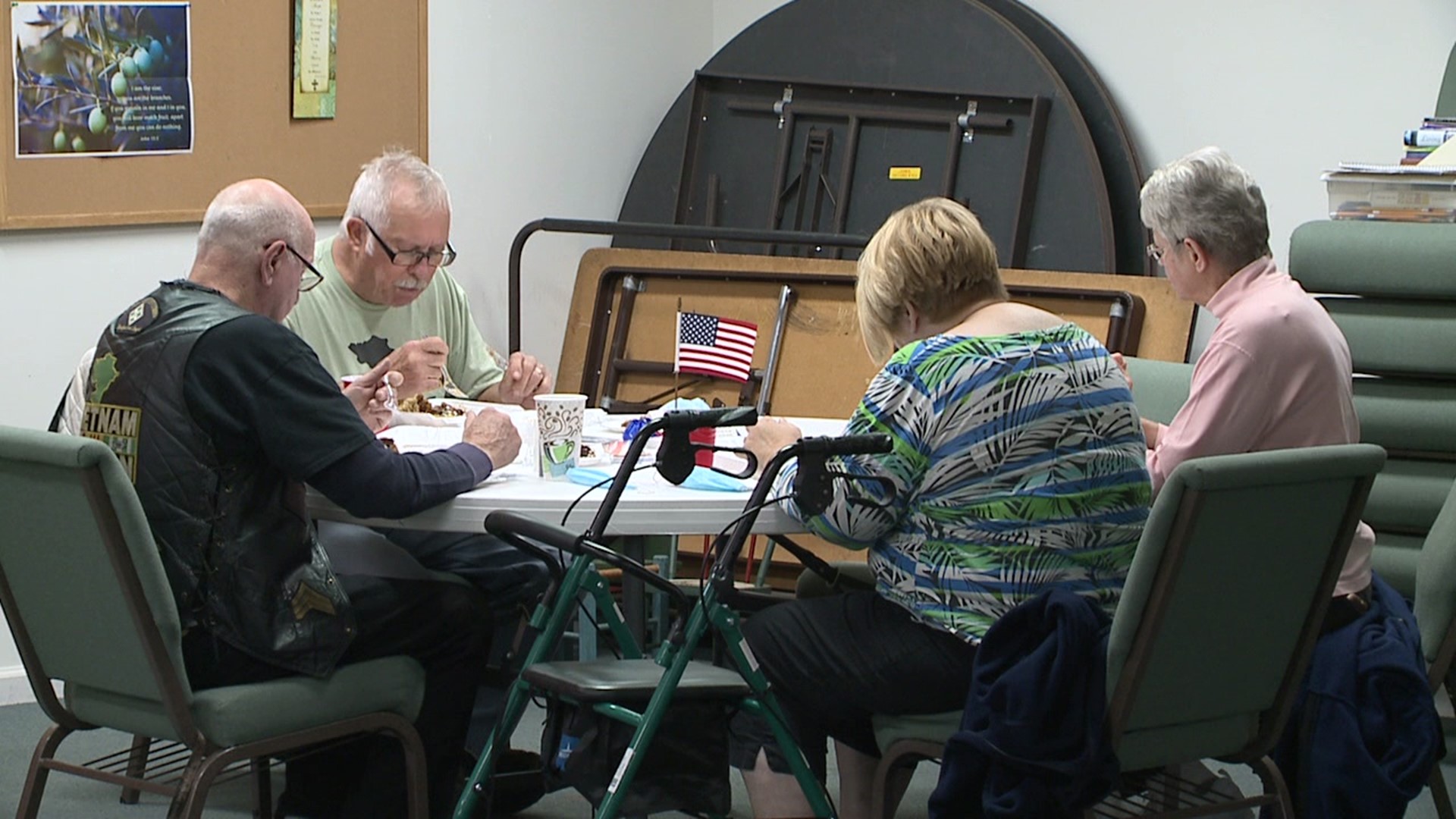 Veterans Day is next week but volunteers prepared a free dinner for those who have served.