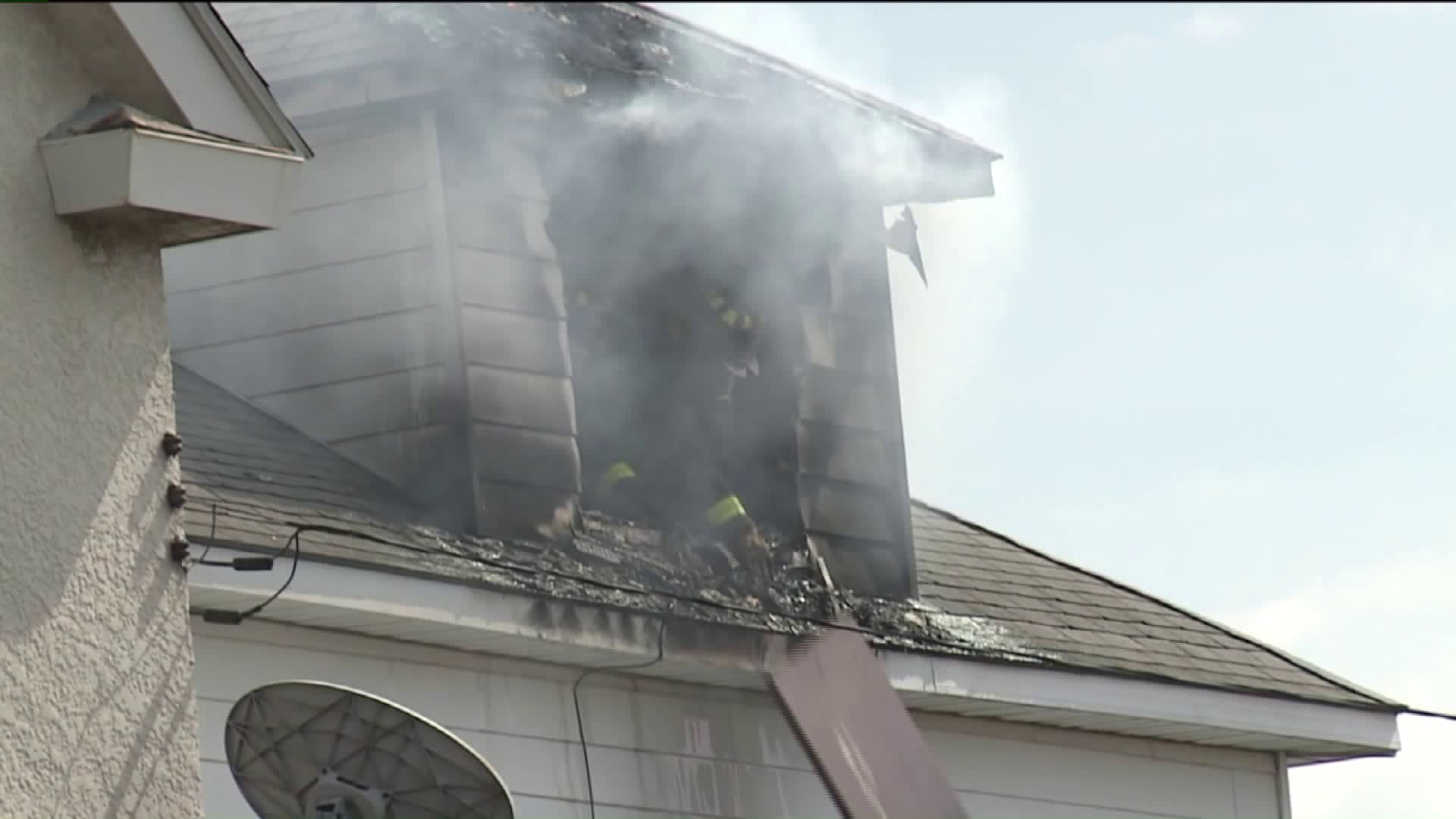 Crews Battling Attic Blaze in Scranton
