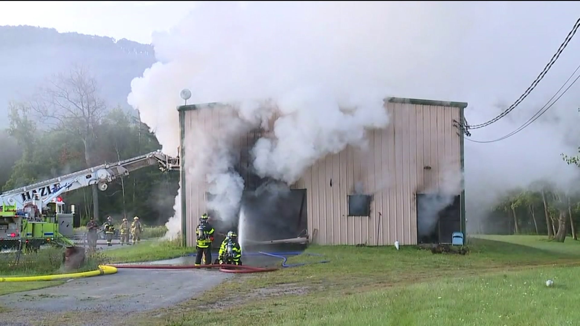 Fire Hits Storage Building in Luzerne County