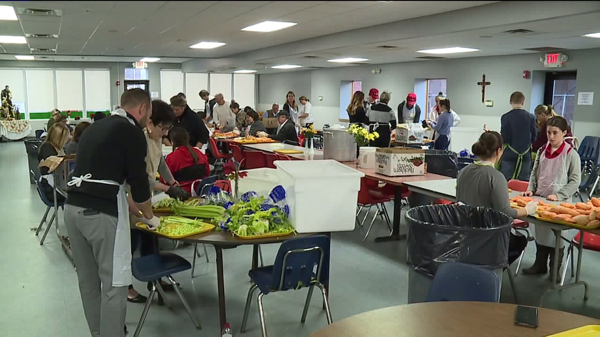 Dozens of Volunteers Prepare Thanksgiving for Needy Folks in Wilkes-Barre