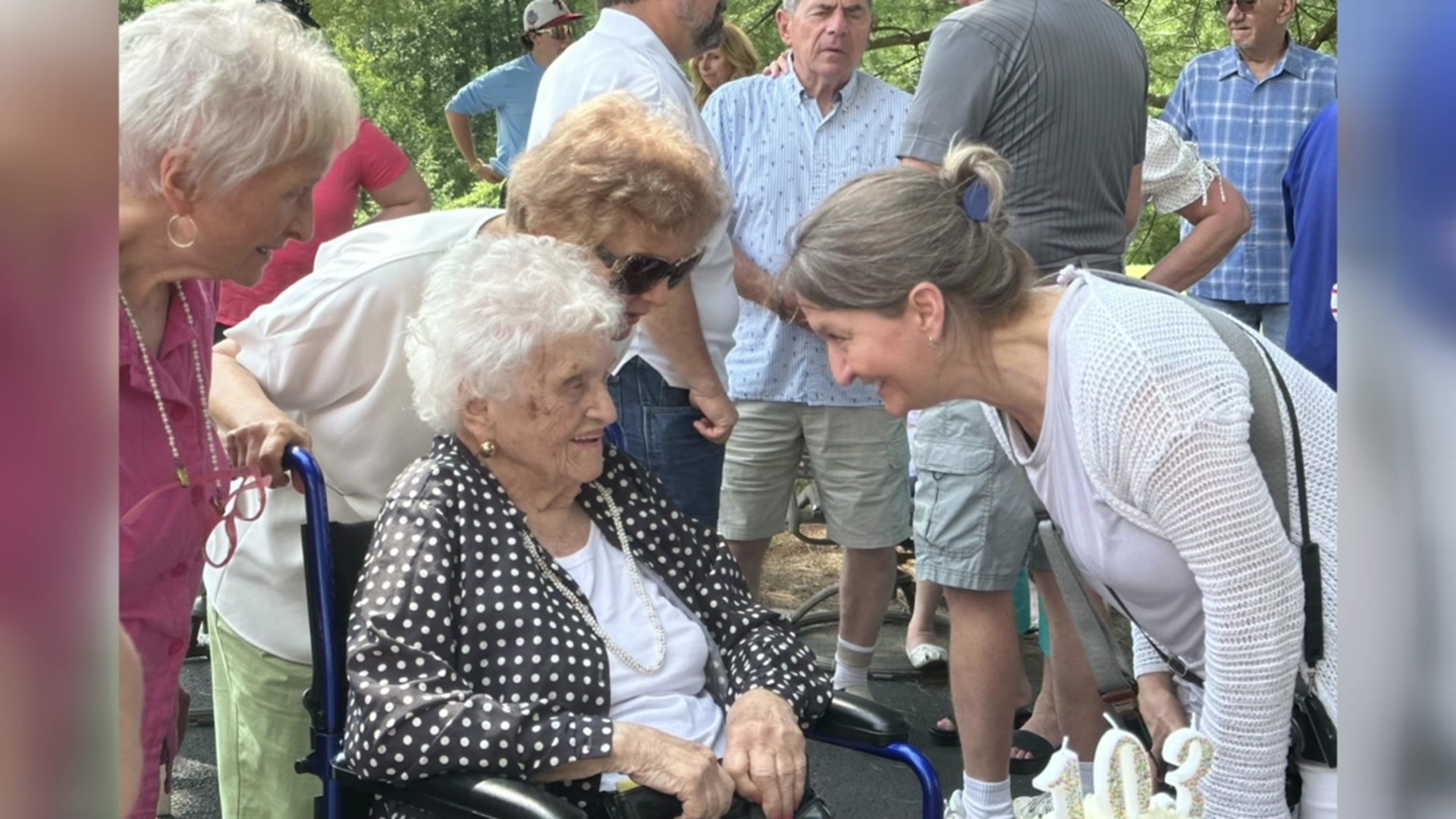 The birthday celebration was held at her niece's house in Hometown.