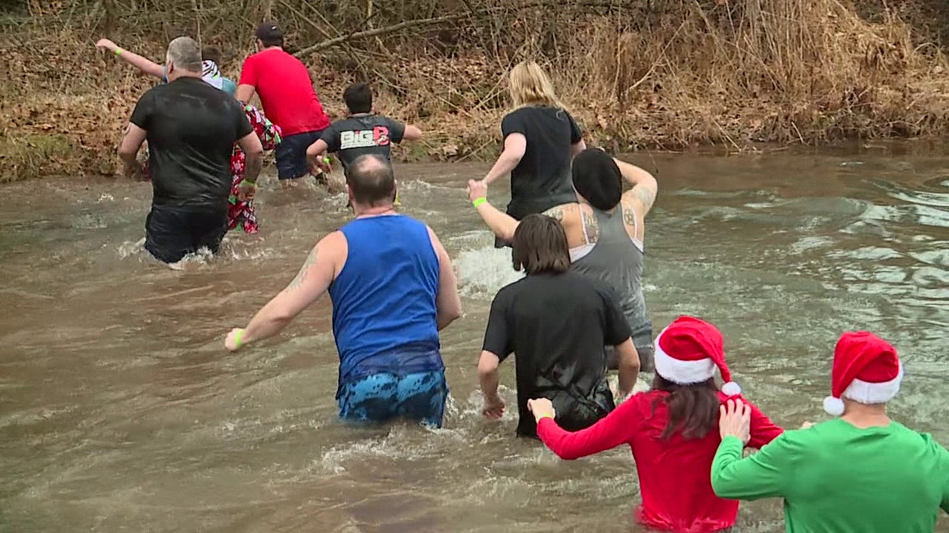 The 13th annual Polar Bear Plunge raised money to help stock trout in local creeks.