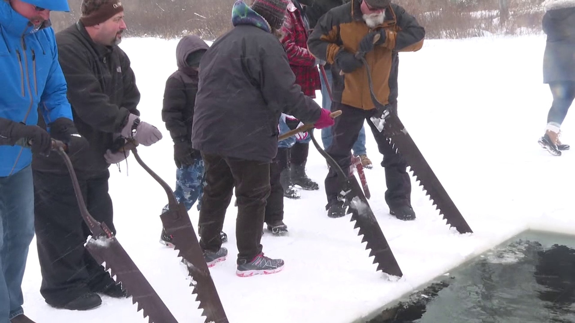 Freezing temperatures didn't stop people in Monroe County from taking part in the centuries-old tradition of the Tobyhanna Ice Harvest.