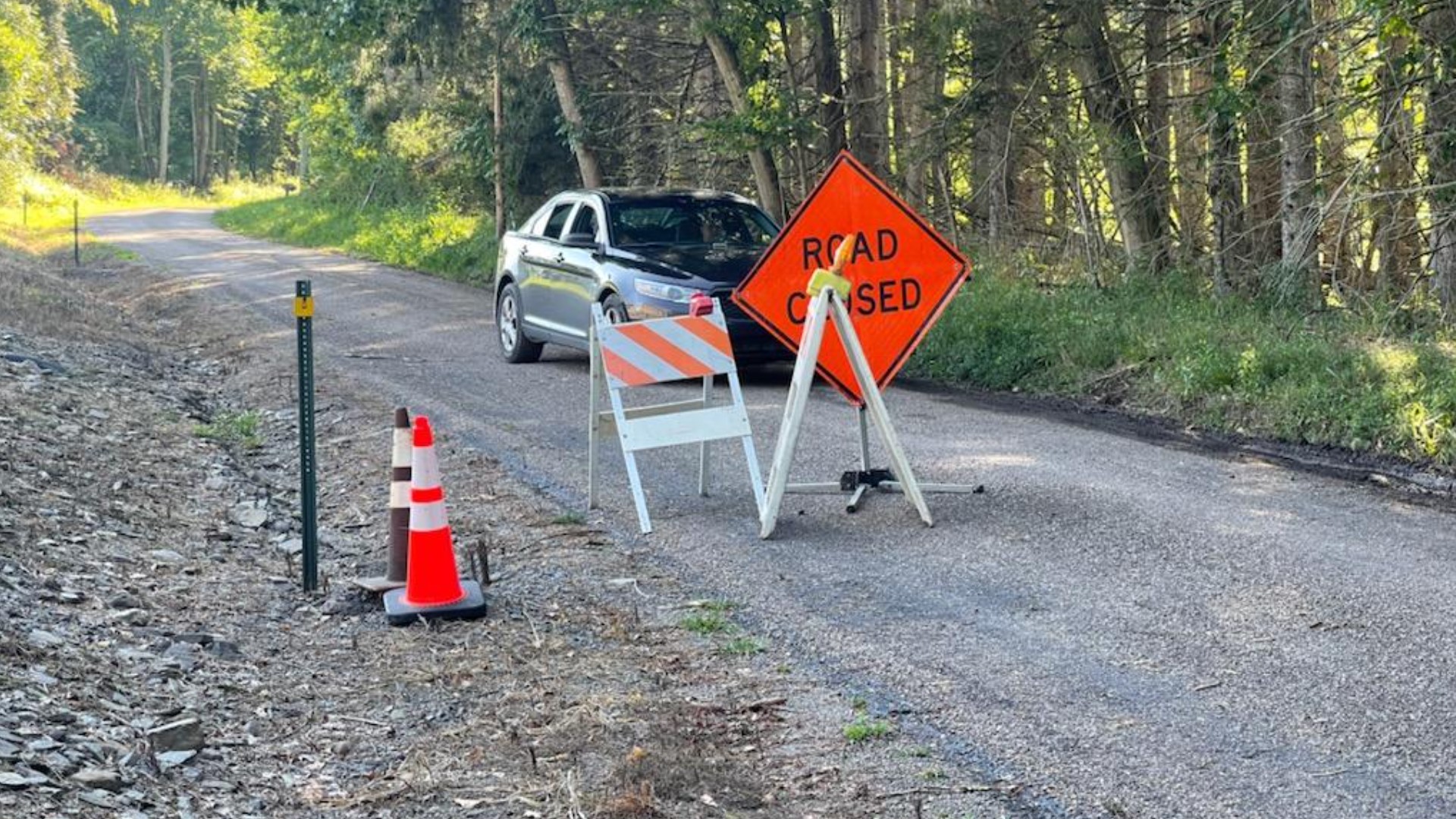 Authorities say the search by state police off Cann Road in Huntington Township is related to a decades-old missing persons case.