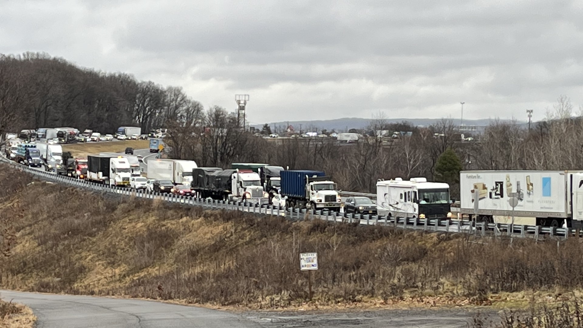 The crash Friday morning near mile marker 172 has been cleared, according to PennDOT.