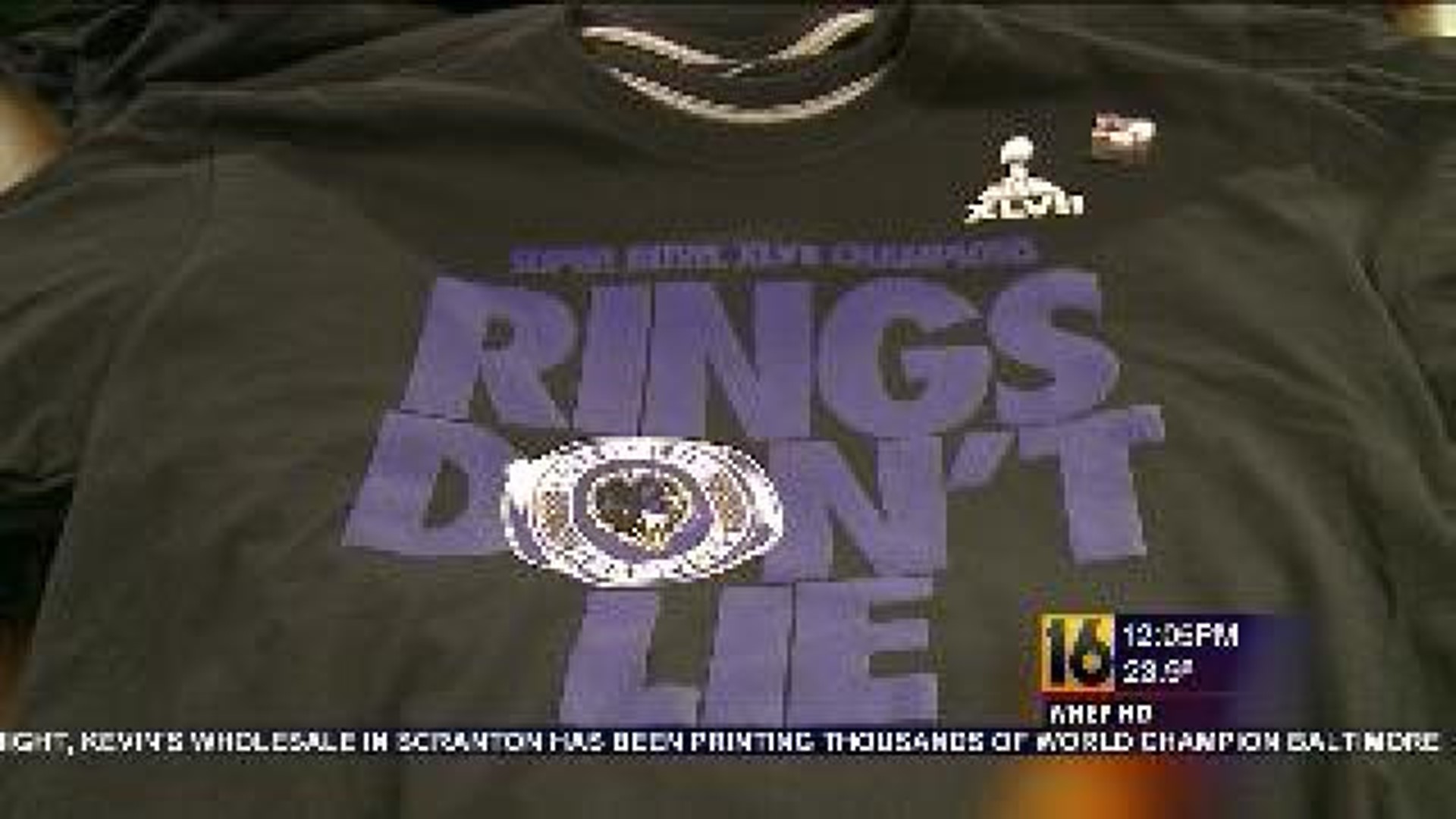 Ravens Win, Scranton Shirt Makers Go To Work