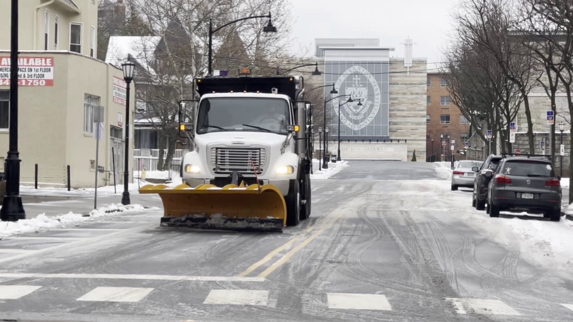 The recent winter weather had crews in Lackawanna County working to help clear the roads.