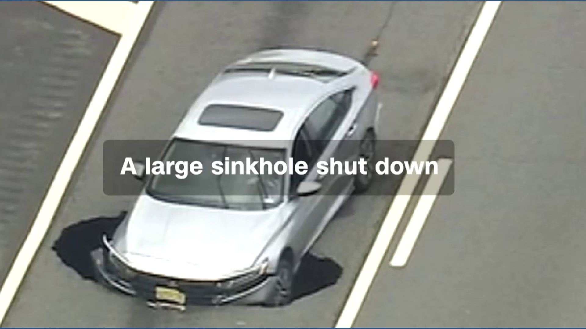 Sinkhole traps car on Long Island Expressway | wnep.com