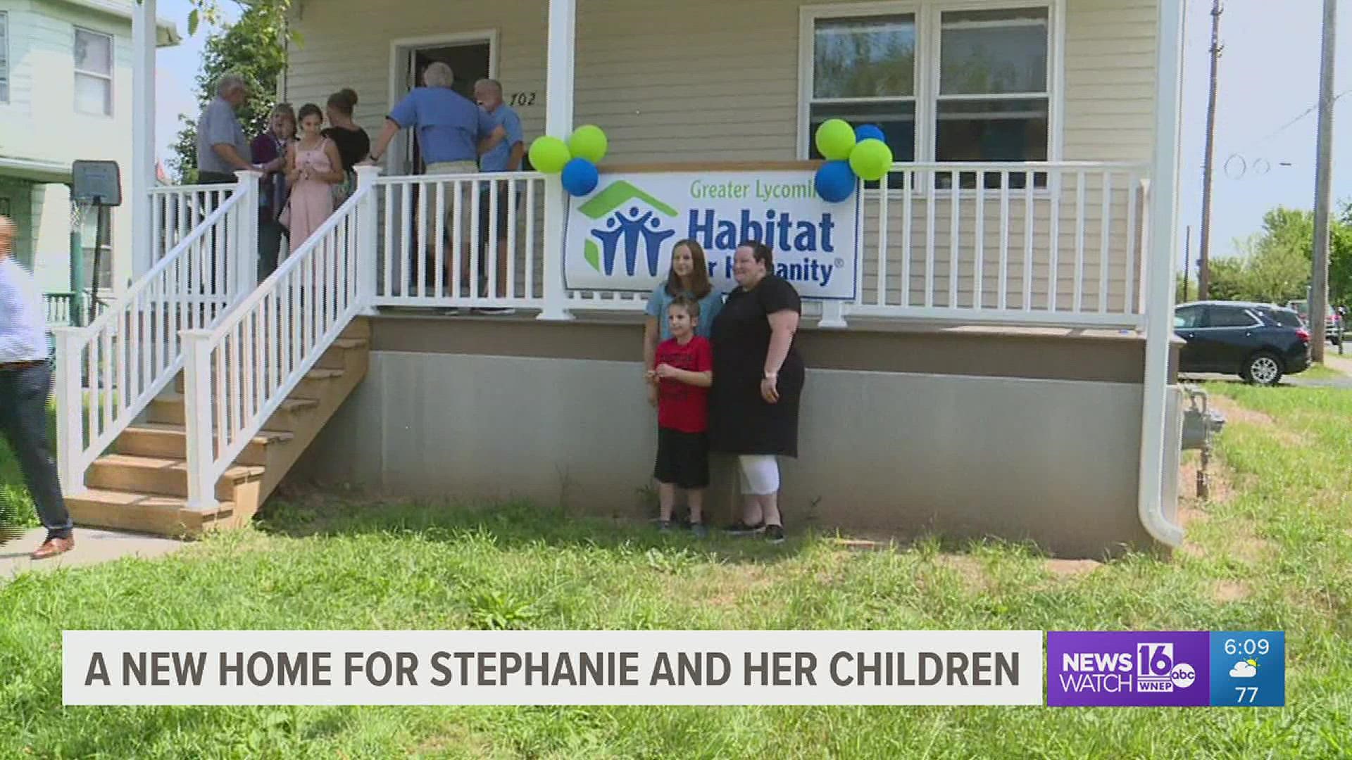 The Matthews family will move into their new home in Williamsport this week.
