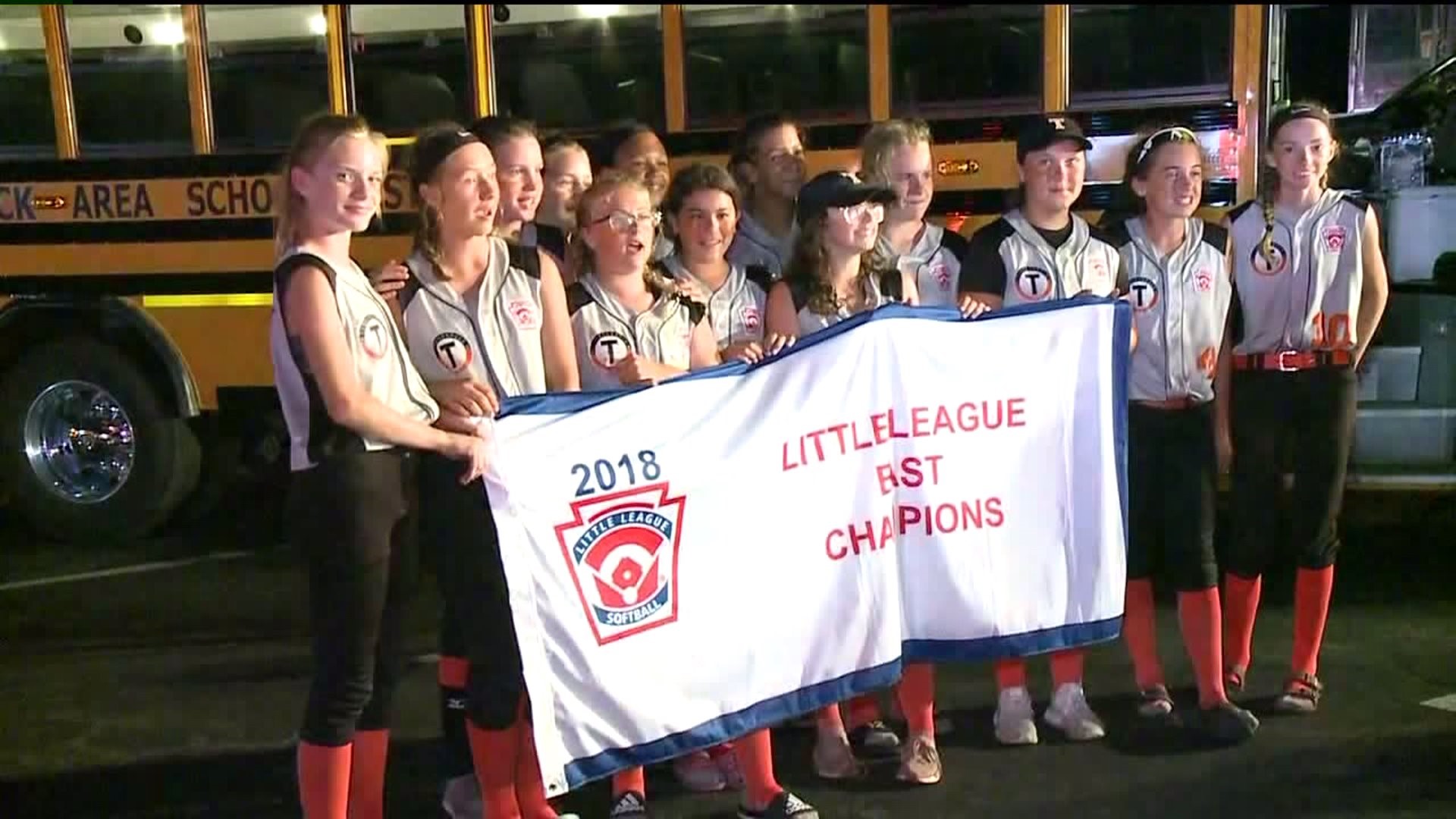 Welcome Home Parade for Girls Softball Champs in Tunkhannock