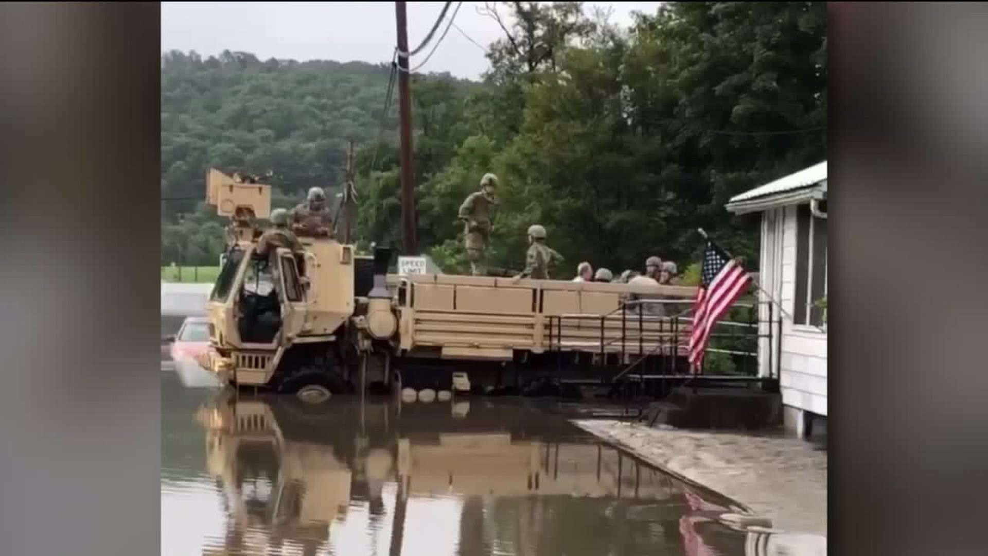 Troops Rescue Residents During Pine Grove Flooding