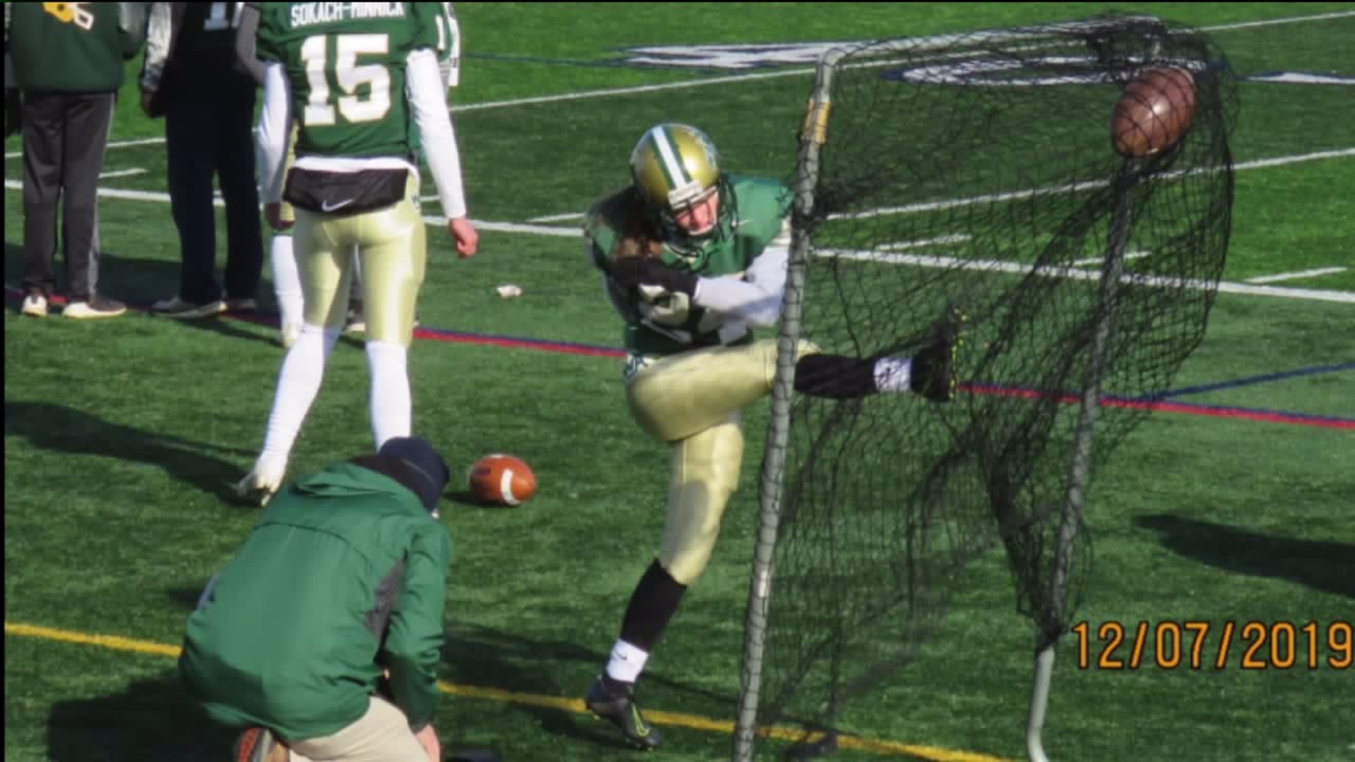 Girl Kicker on Wyoming Area State Champs
