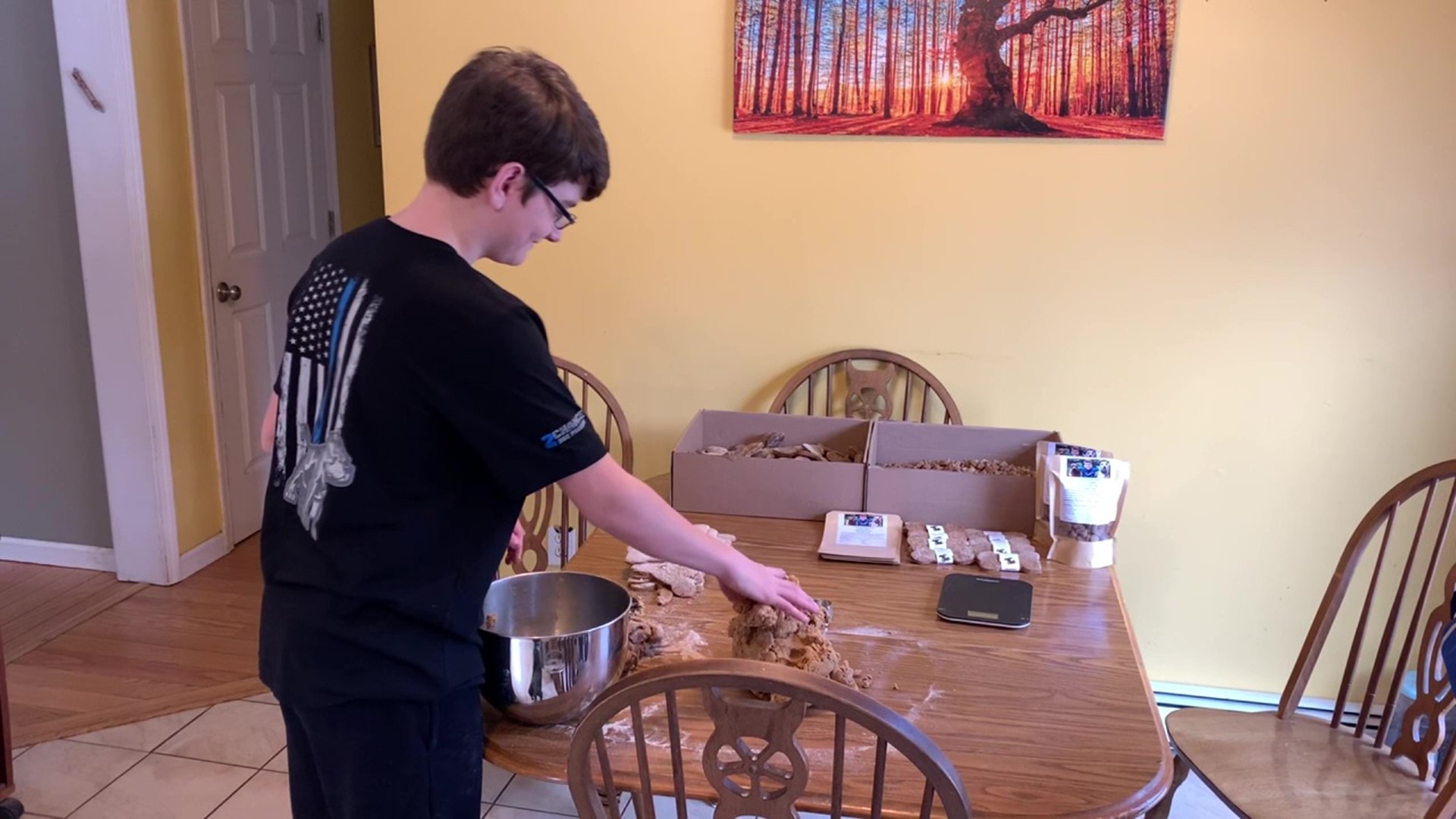 A boy from Wayne County has turned his hobby into a business. See what he's cooking up and how he's giving back.