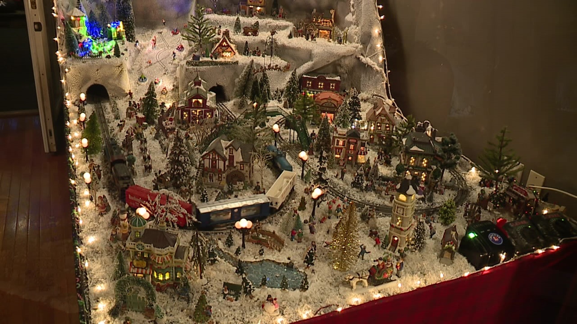 In a family's home in Lycoming County, you find half the kitchen transformed into a winter wonderland, a Christmas village straddling the room.