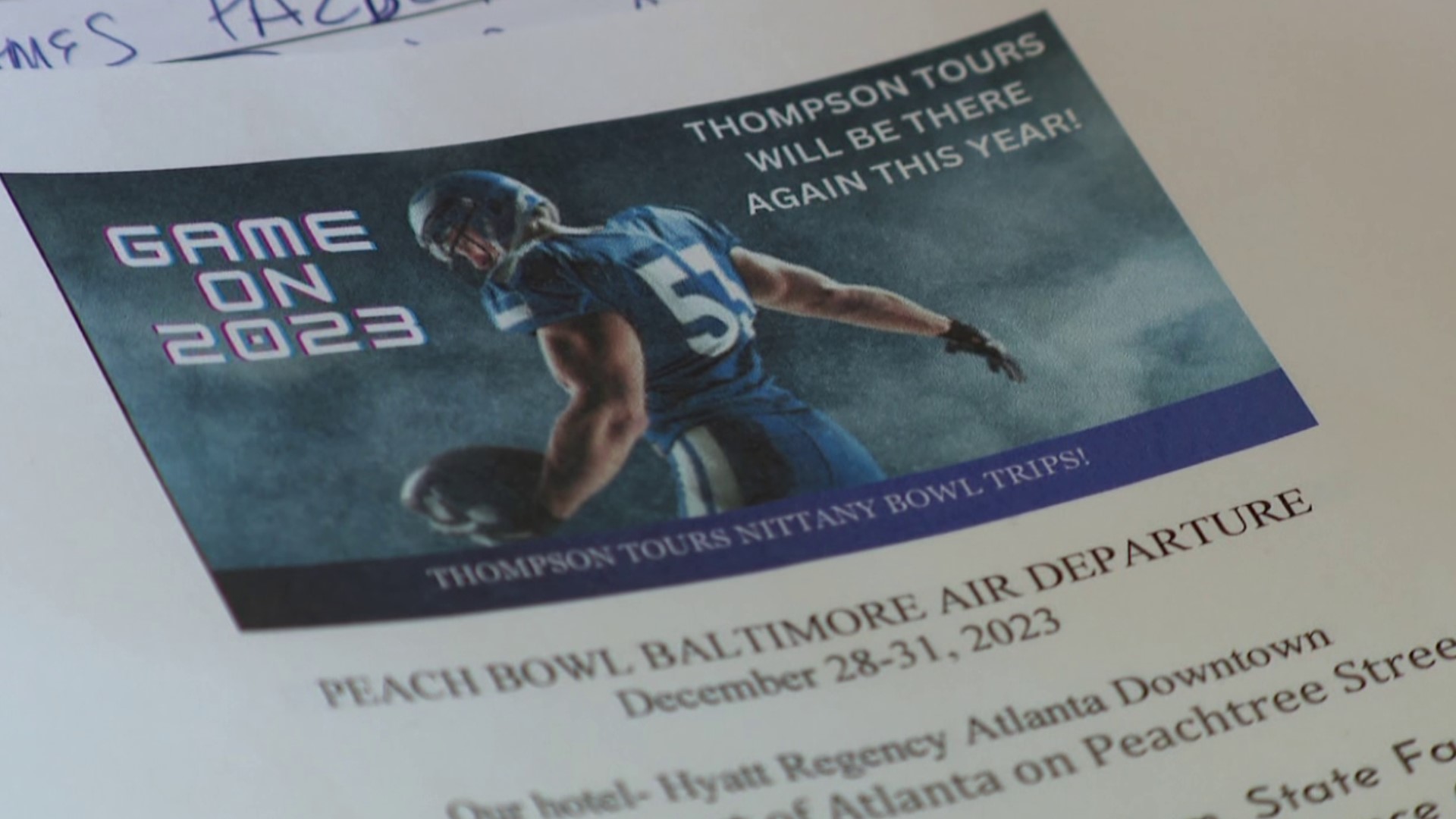 Travel agents are booking travel plans now for the big game on December 30th.
