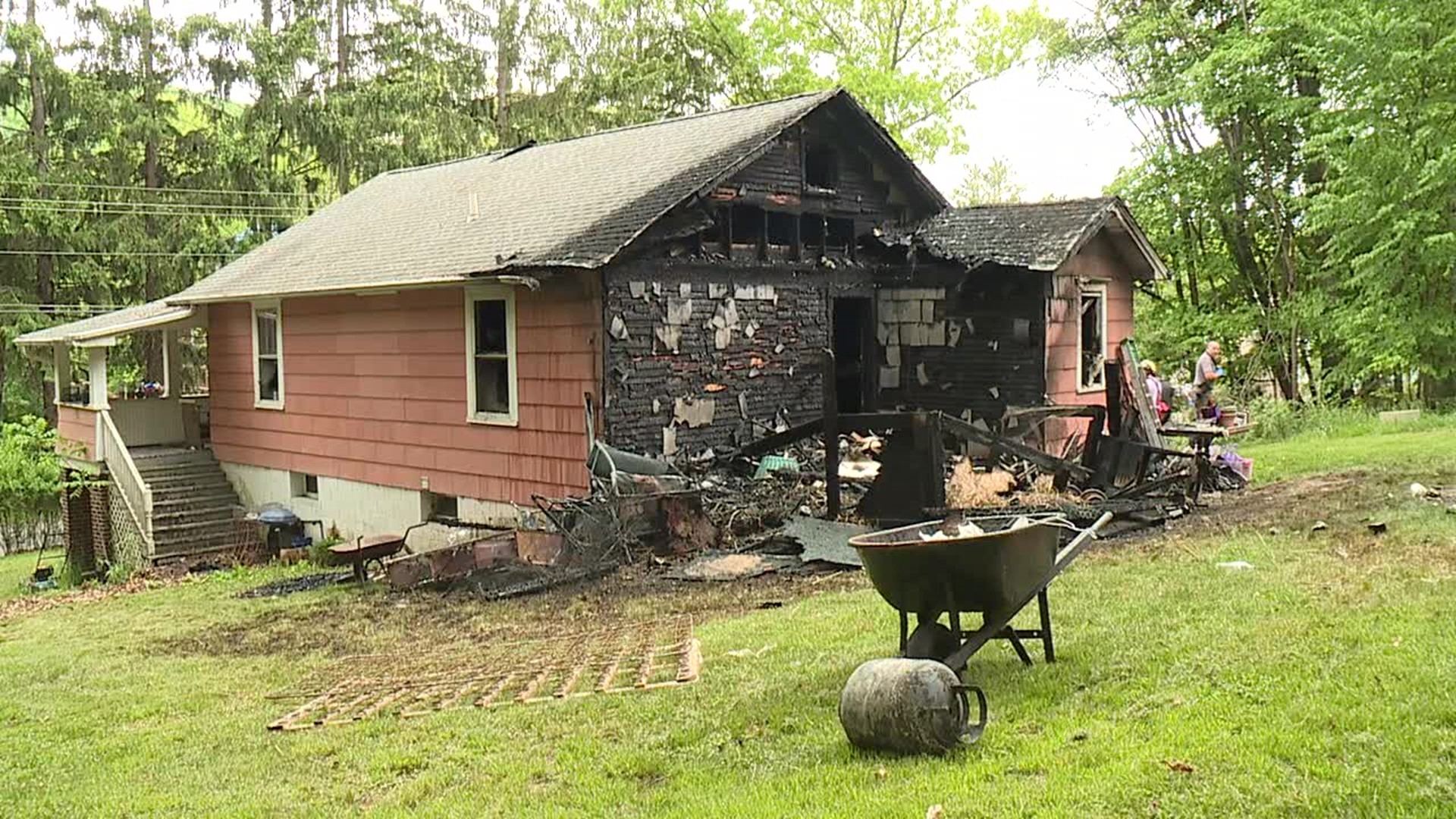That fire sparked after 11 a.m. Tuesday in a house on Hazle Street in Black Creek Township