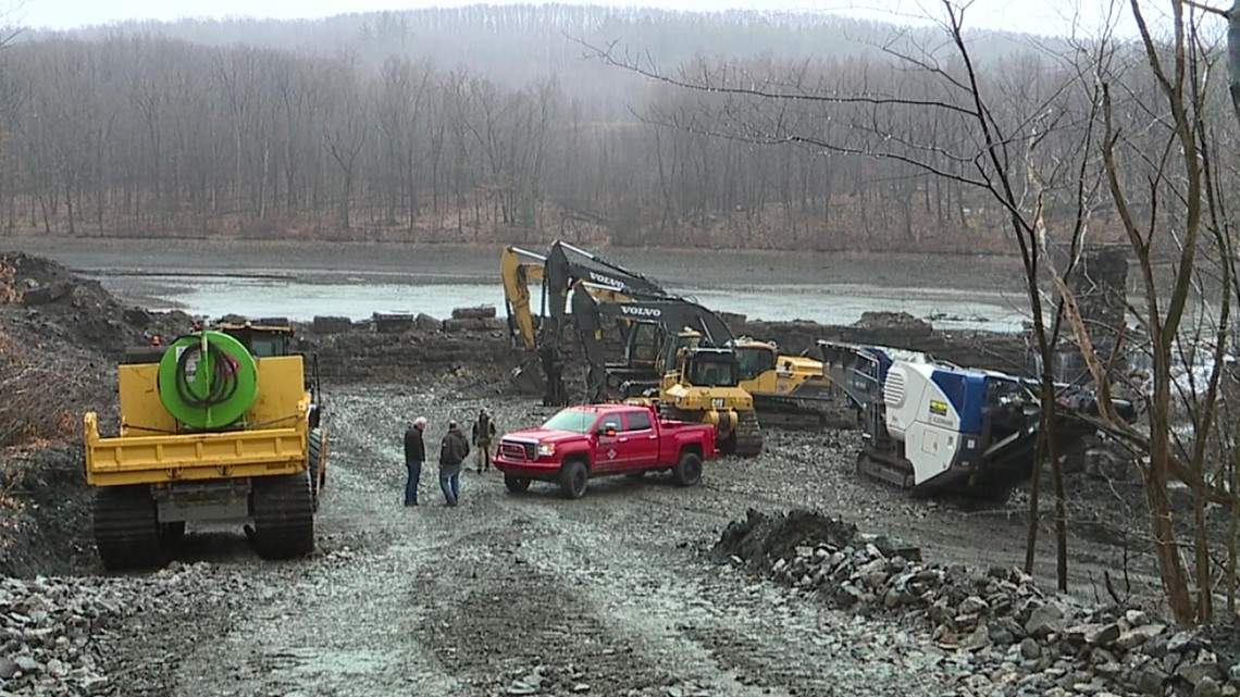 Laurel Run Dam demolition underway in Luzerne County