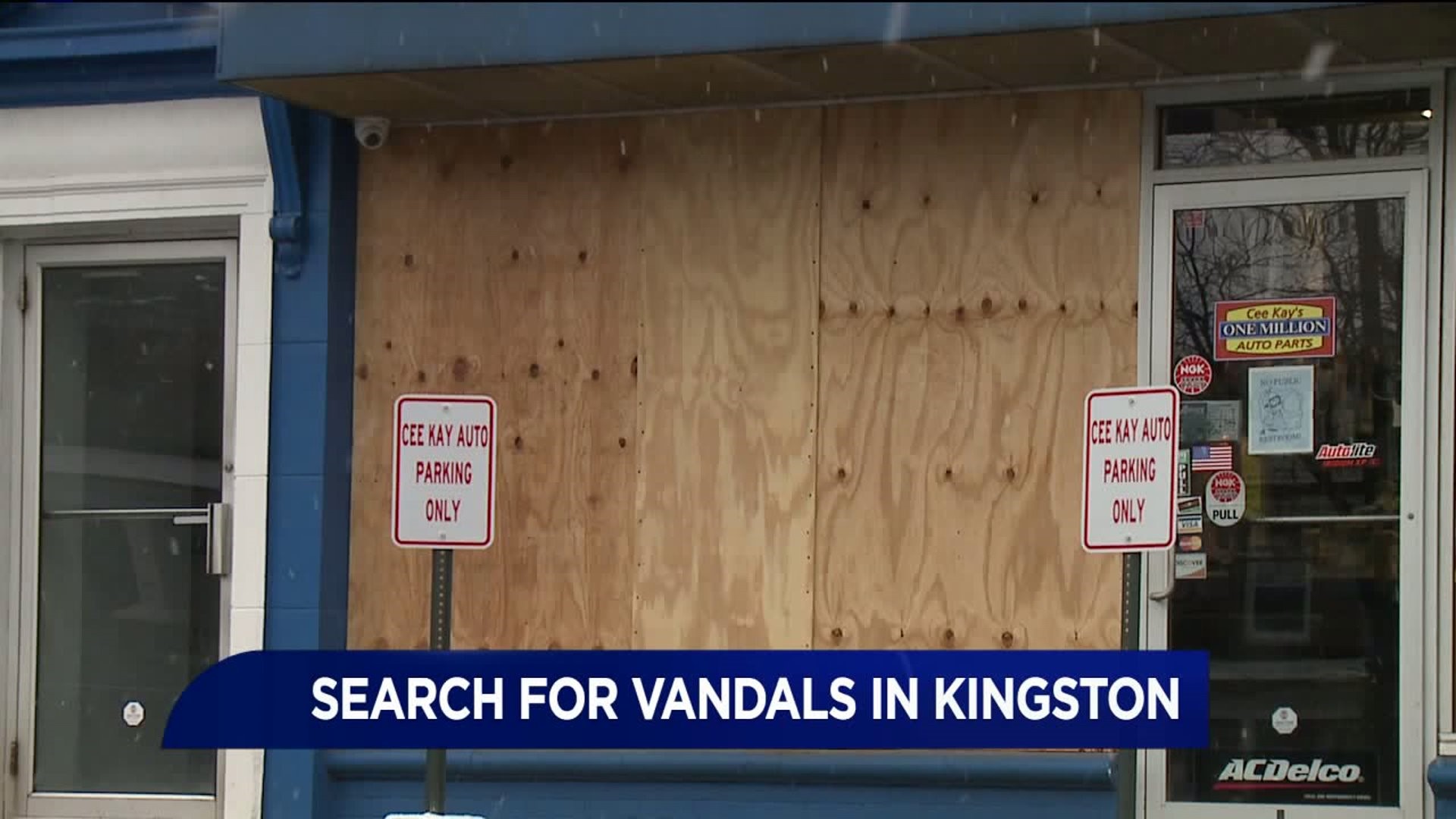Police Searching for Vandals after Damage at Two Kingston Businesses