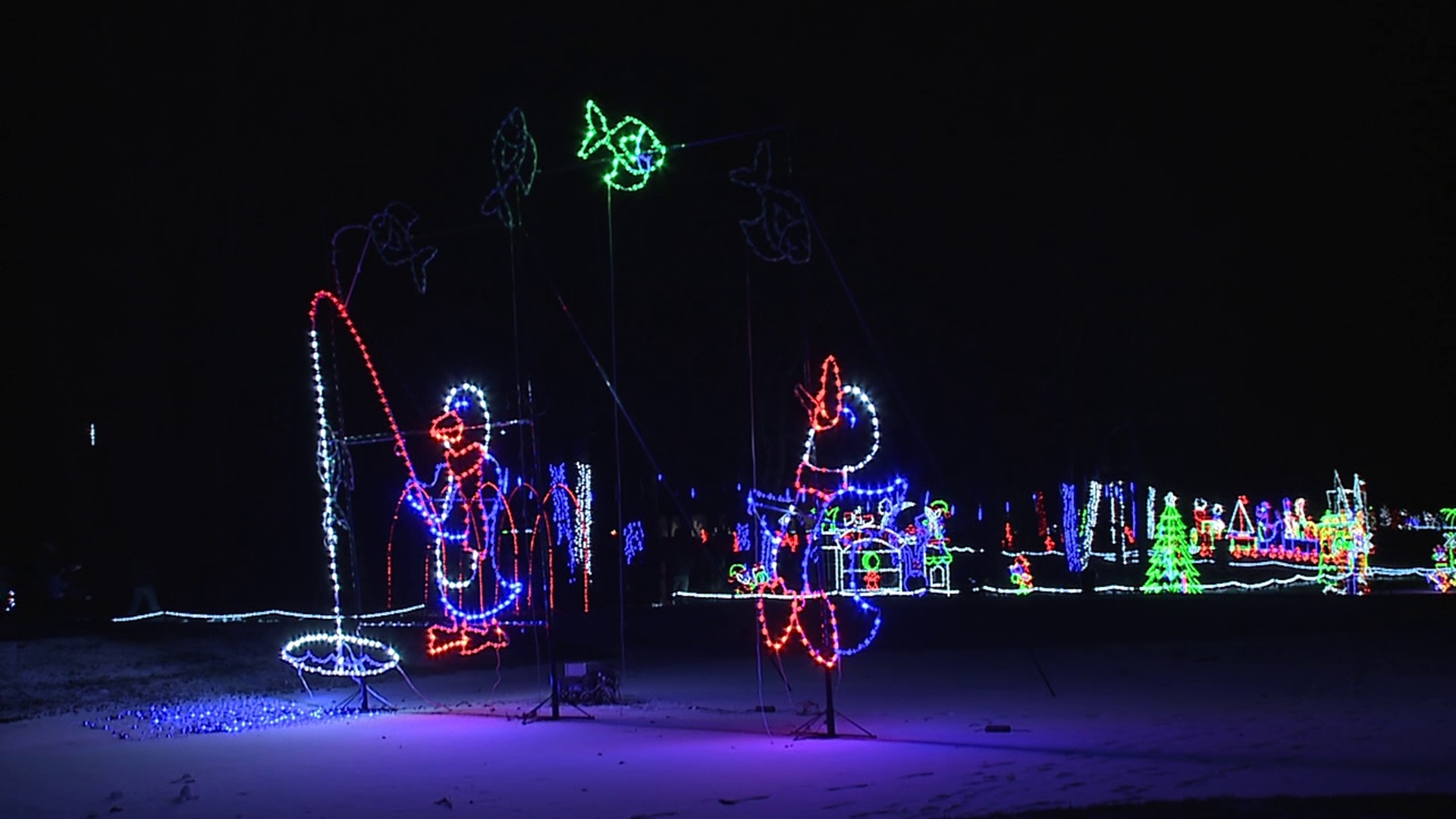 Families spent the evening taking a trip through a winter wonderland in Sugarloaf.