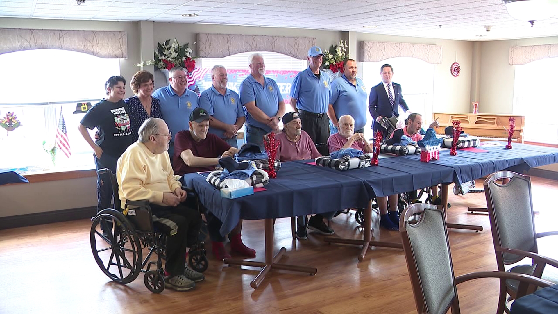 Eight Veterans were honored on Sunday, November 17 by the Sons of the American Legion Squadron 328 in Dunmore as part of a luncheon at the Dunmore Health Care Center