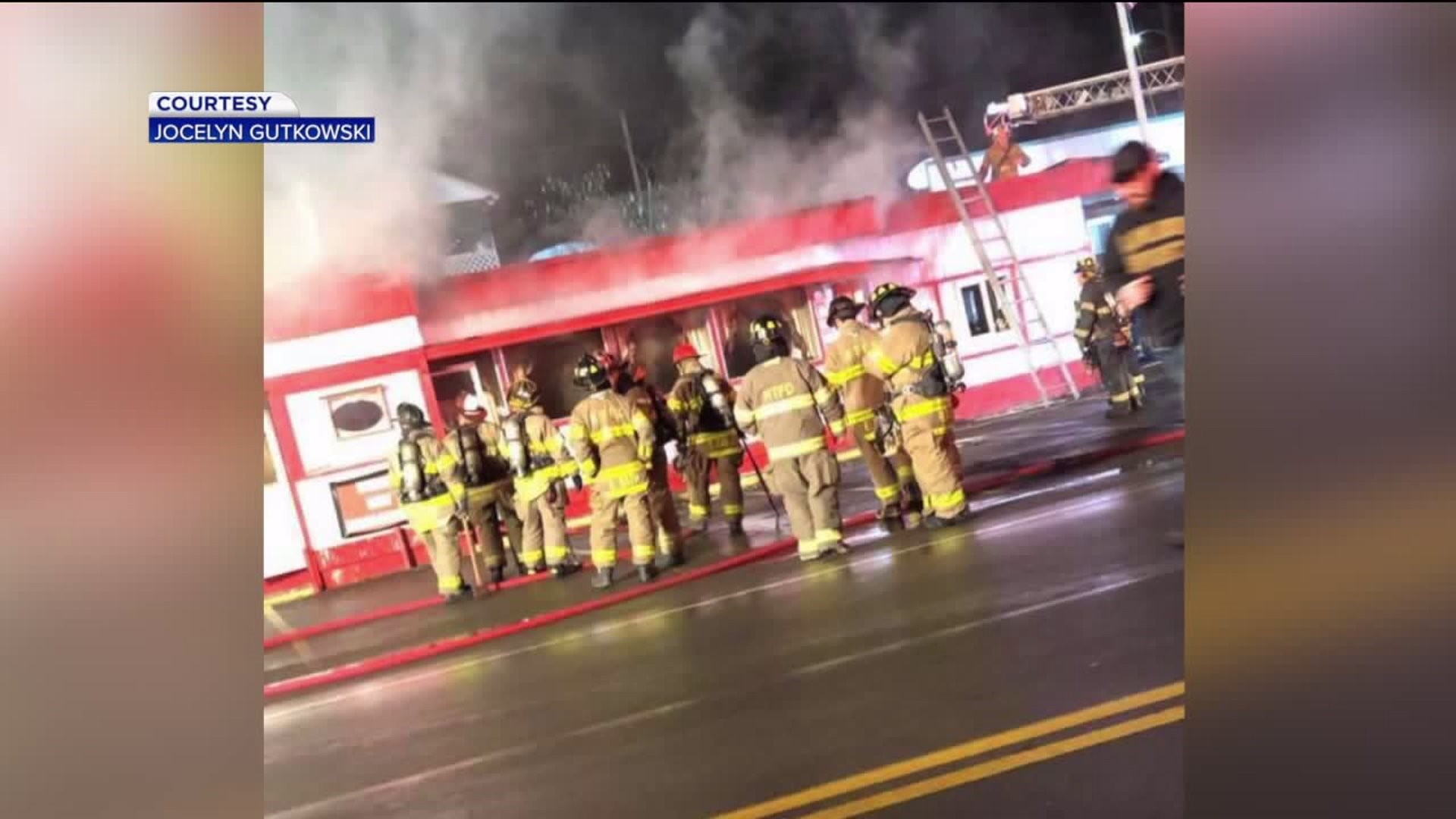 Diner Fire Shuts Down Busy Road