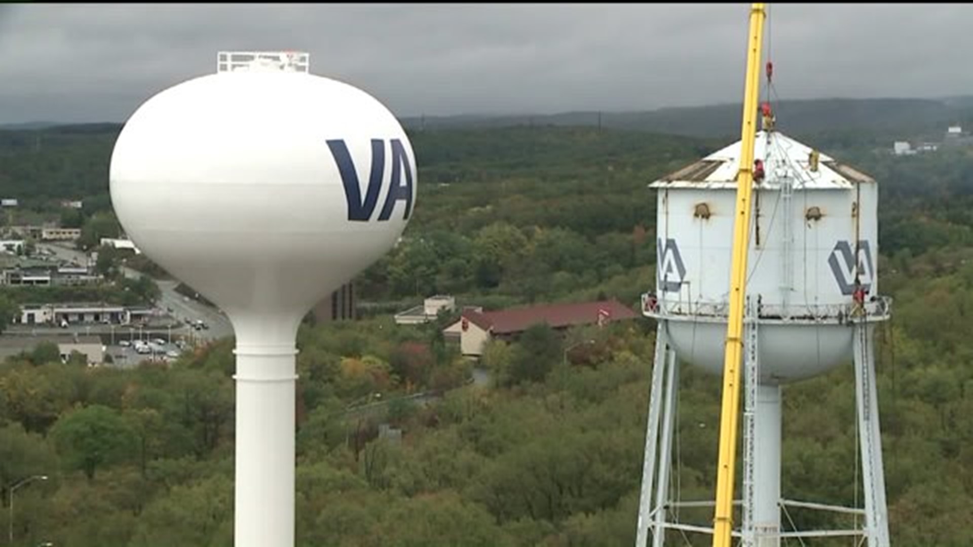 VA Medical Center Near Wilkes-Barre Tears Down Old Water Tower