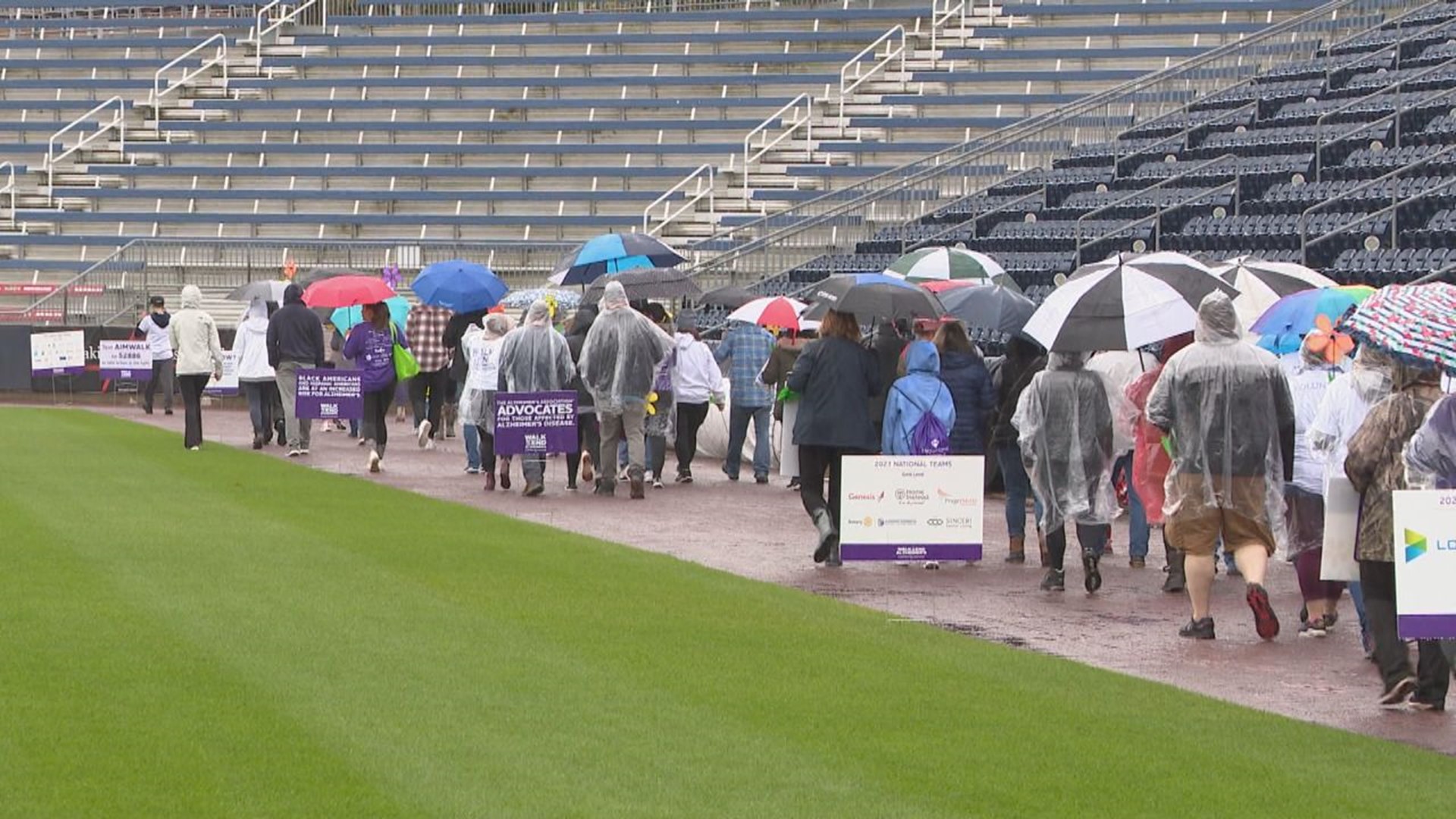 Despite the soggy weather, hundreds of participants came out to raise awareness and share their connection to the disease.