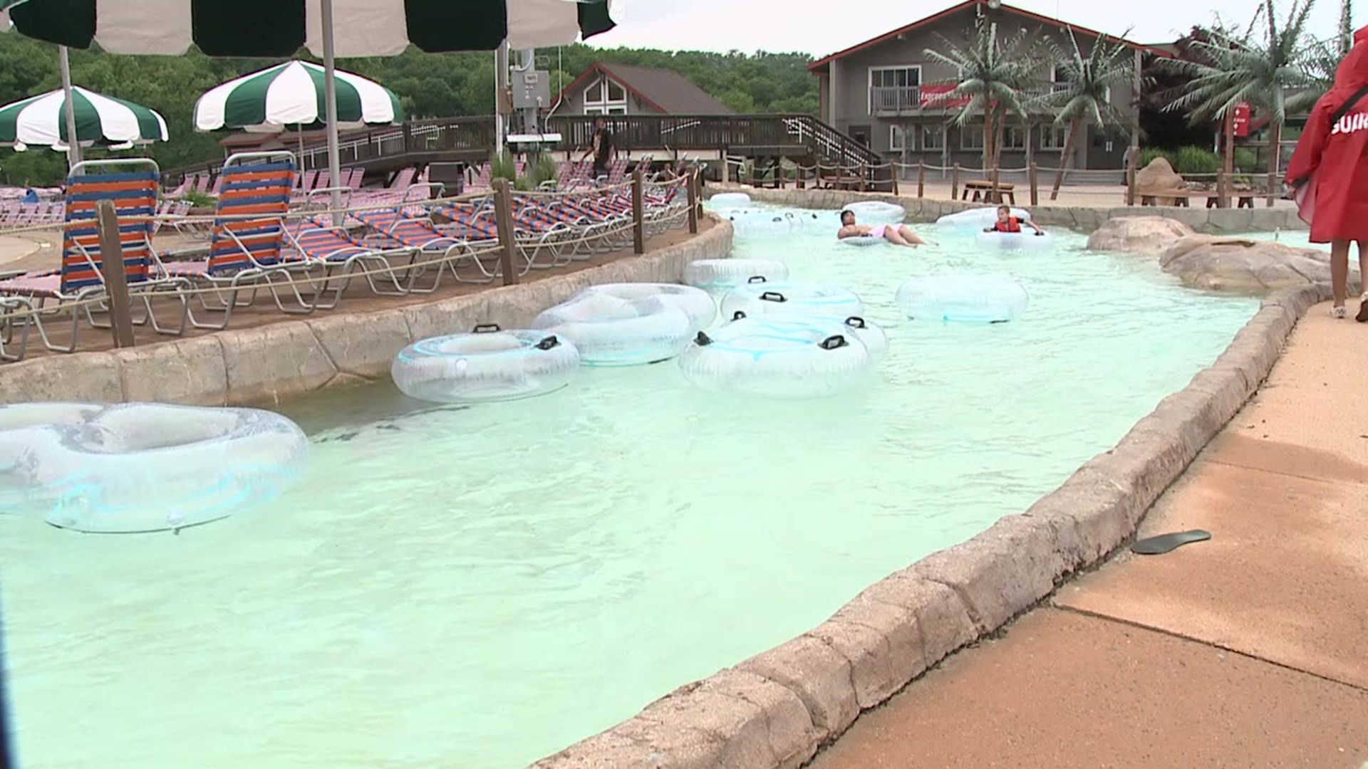Opening day at the state's largest outdoor water park started on the cool side.