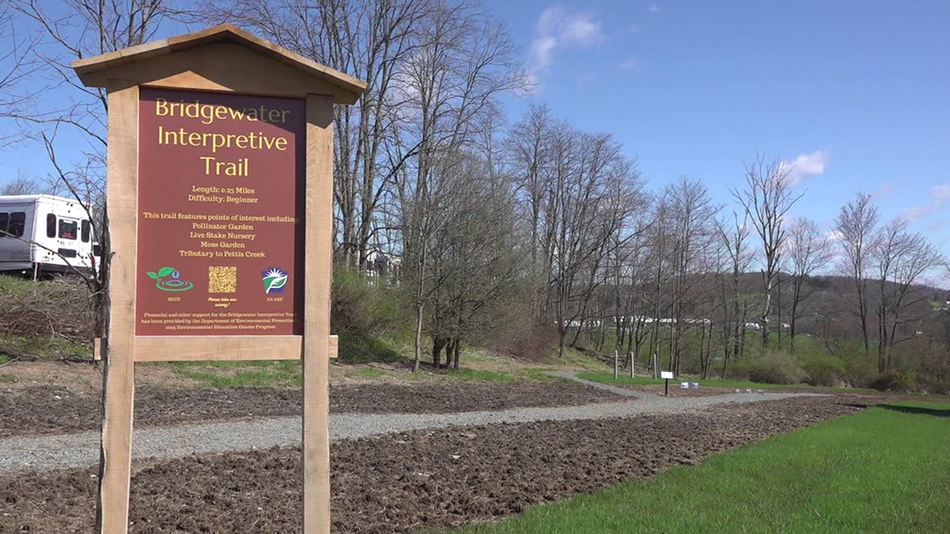 The Bridgewater Interpretive Trail was unveiled Monday by the Susquehanna County Conservation District.