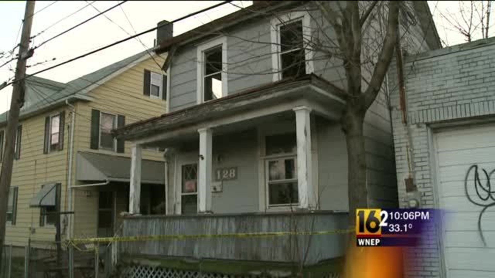Blaze At A Vacant, Condemned House In Hazleton