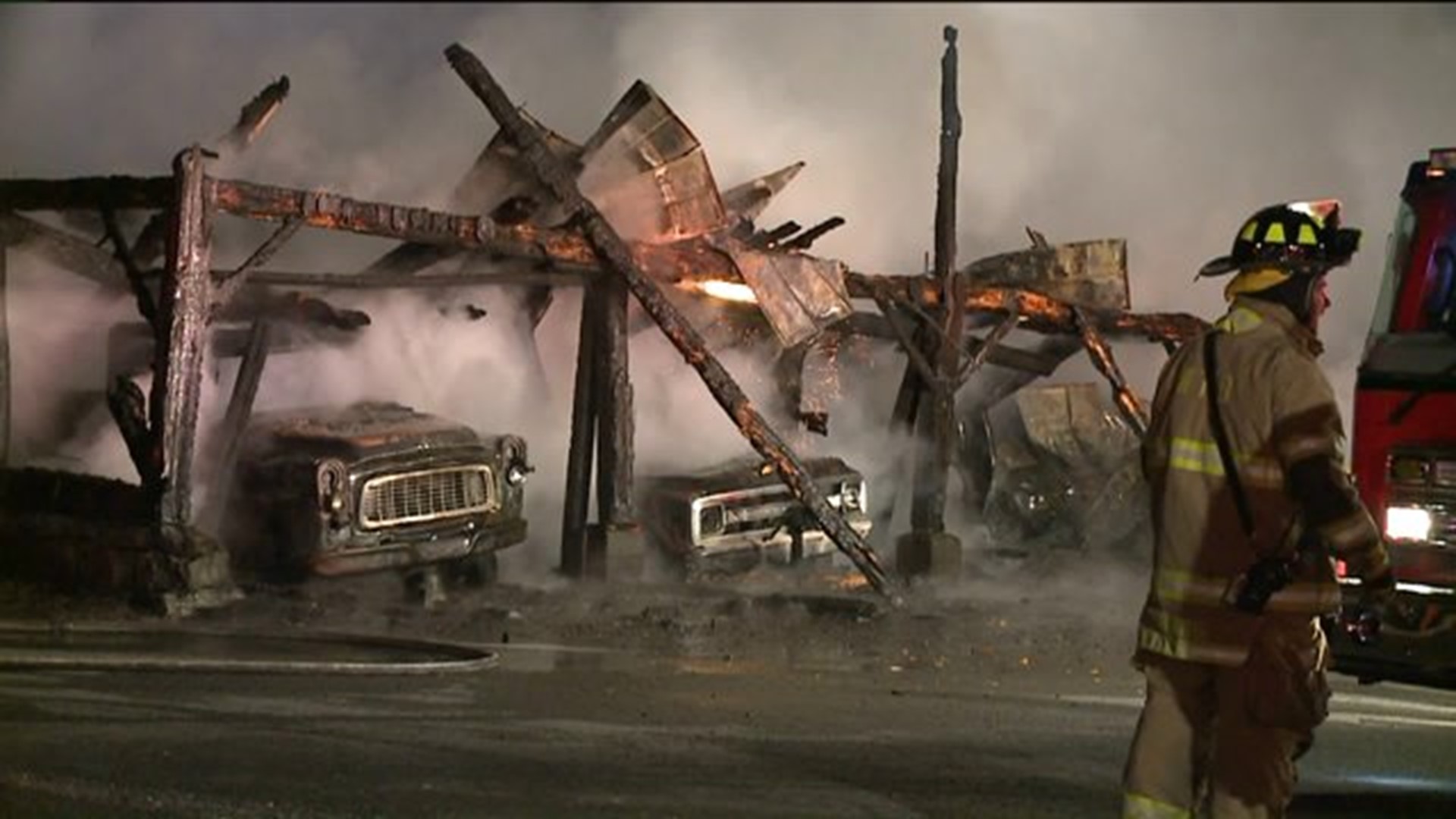 Antique Trucks Destroyed in Fire