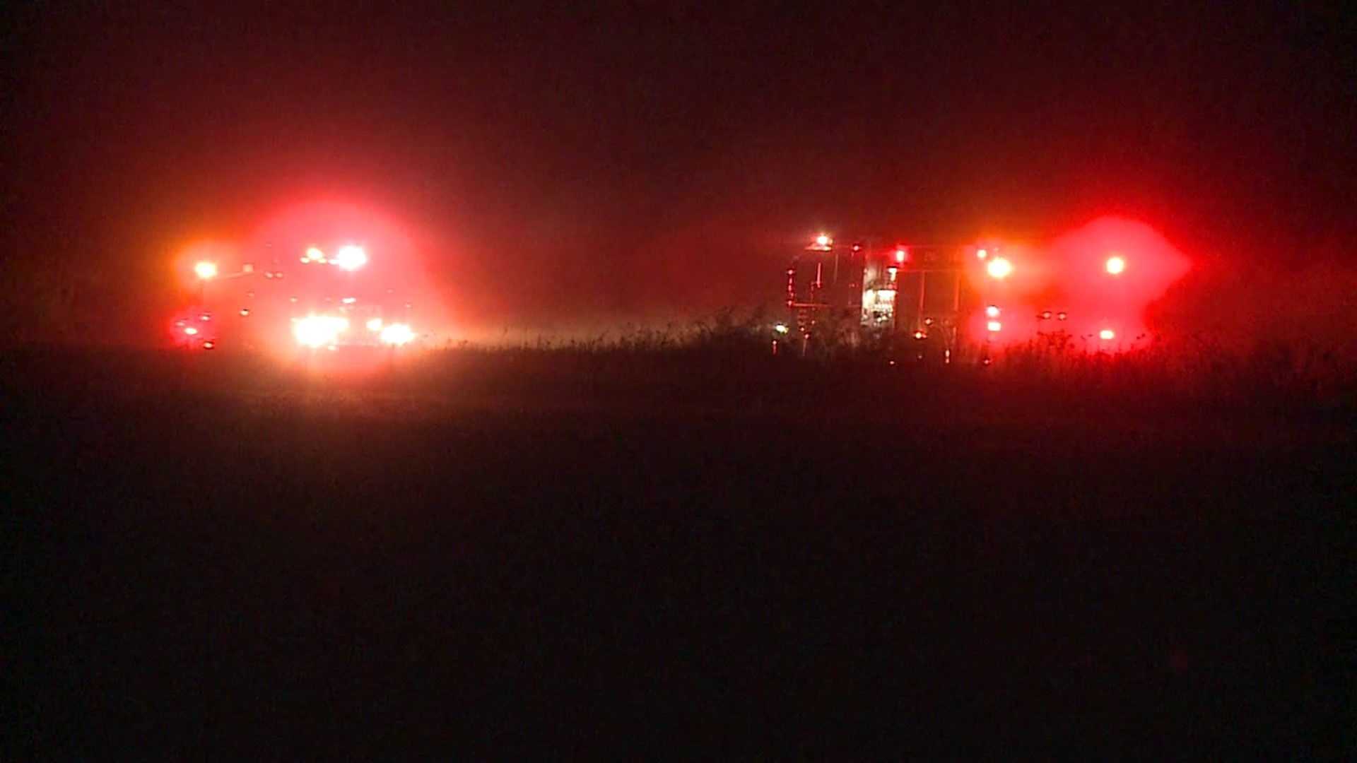 Flames broke out around 10 p.m. Saturday night along Valley View Drive in Newton Township.