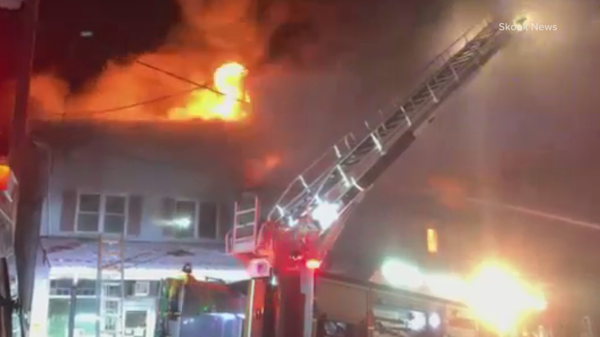 Firefighters from several communities battled flames in Ringtown Monday morning.