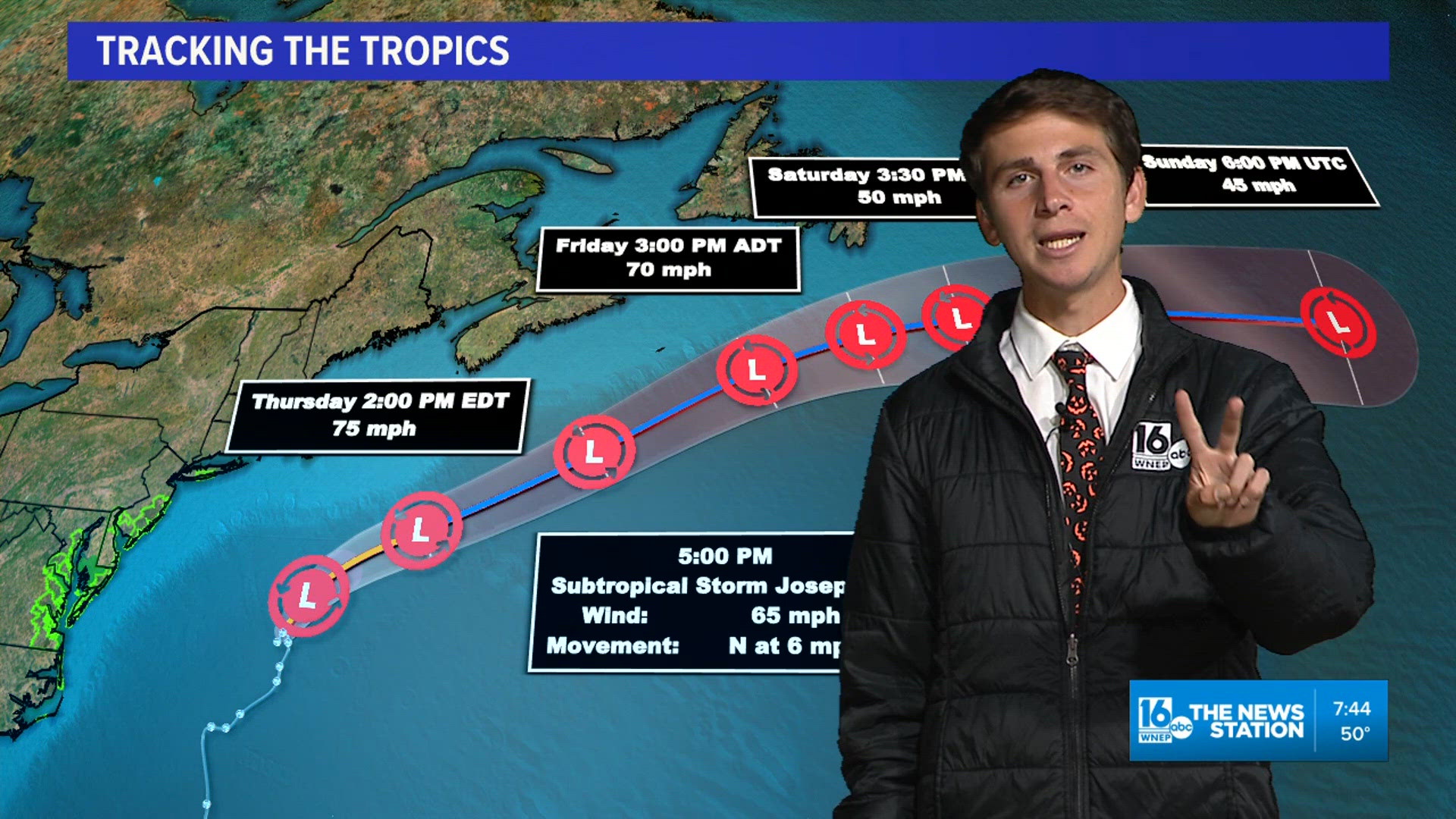 Form Examples Title Subtropical Storm Josephine forms, we stay dry | wnep.com