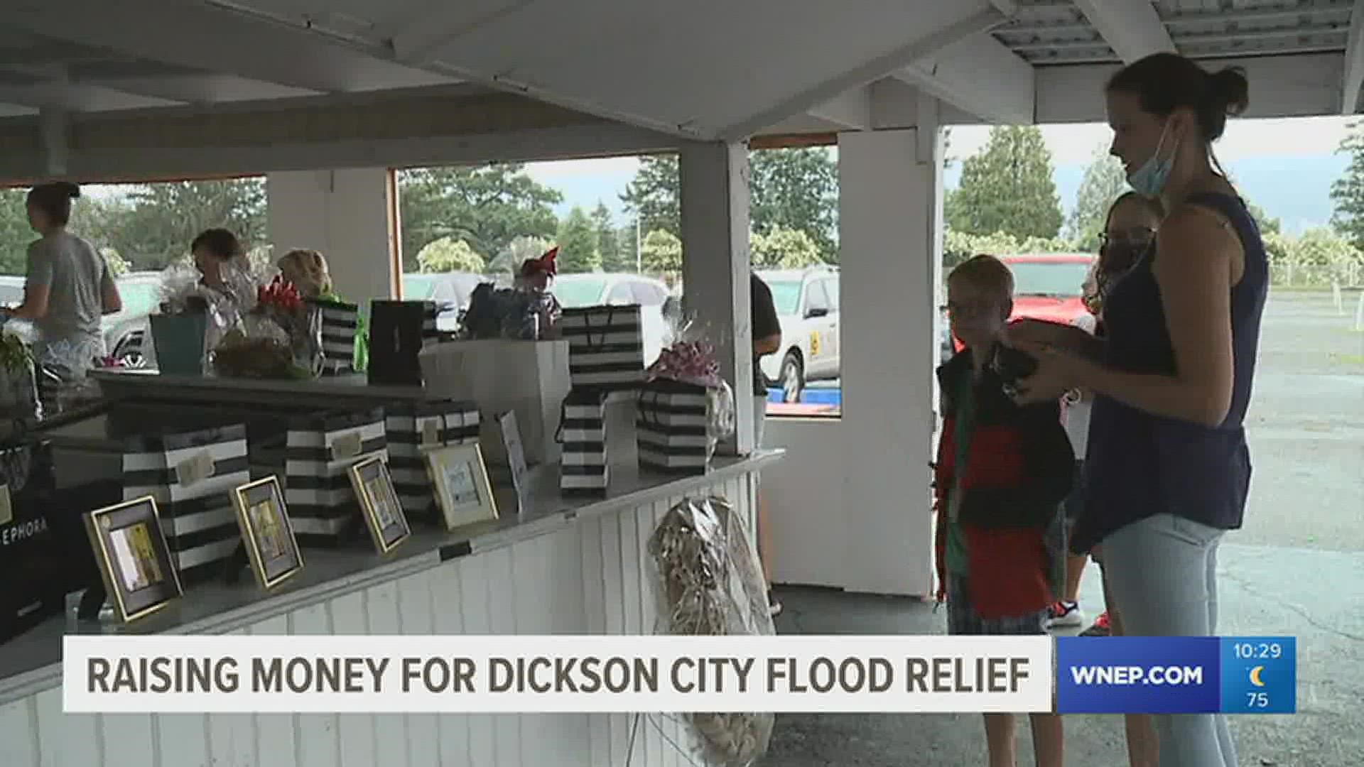 Tuesday's fundraiser at the Circle Drive-In was put on by the Dickson City Flood Relief Committee.