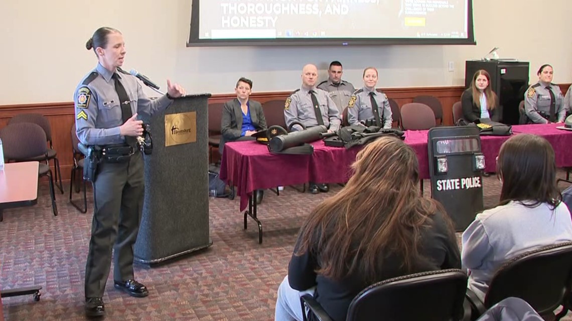 Troopers present female law enforcement experience